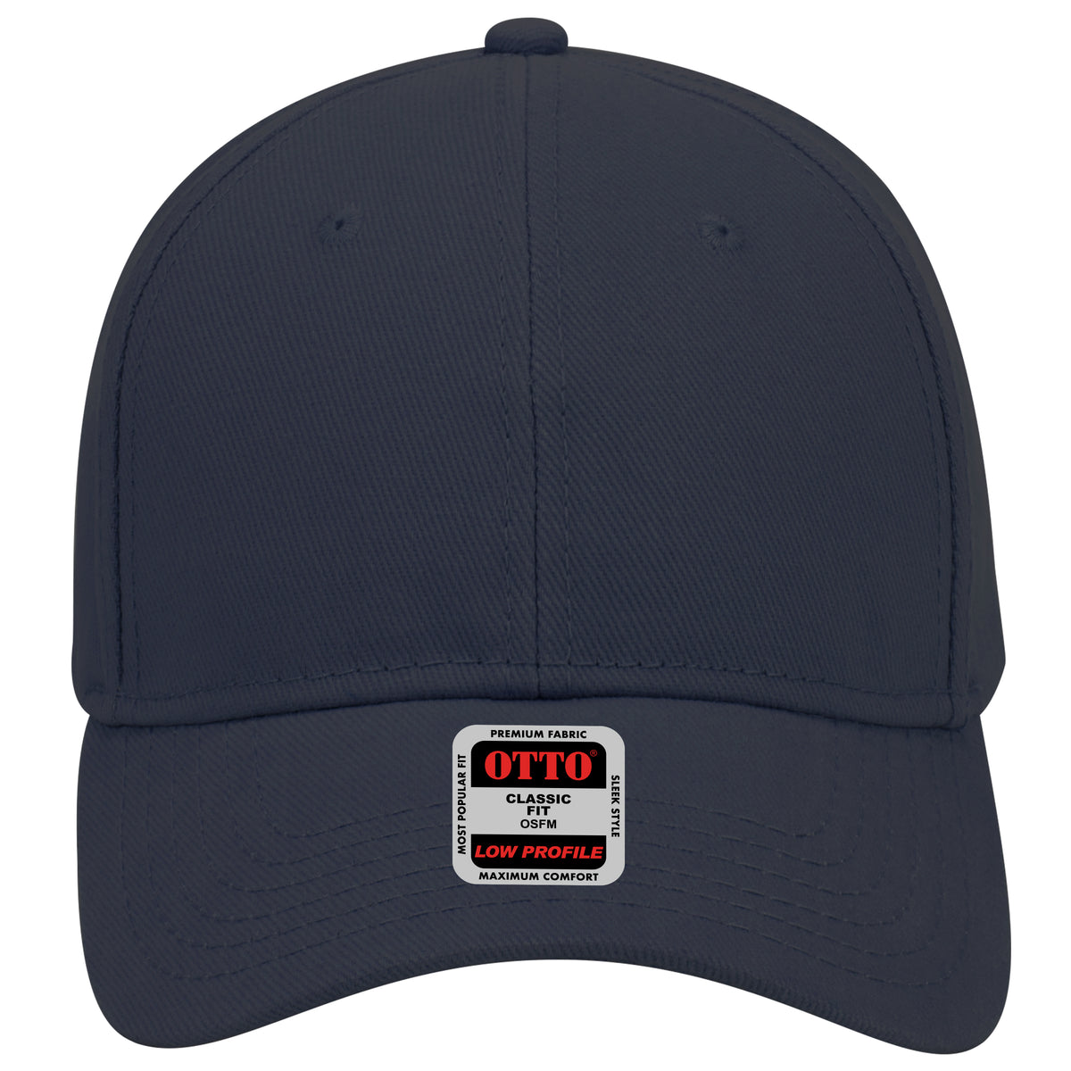 OTTO CAP 6 Panel Low Profile Baseball Cap OTTO 19-004 Otto Cap 004 - Navy OSFM - Adult