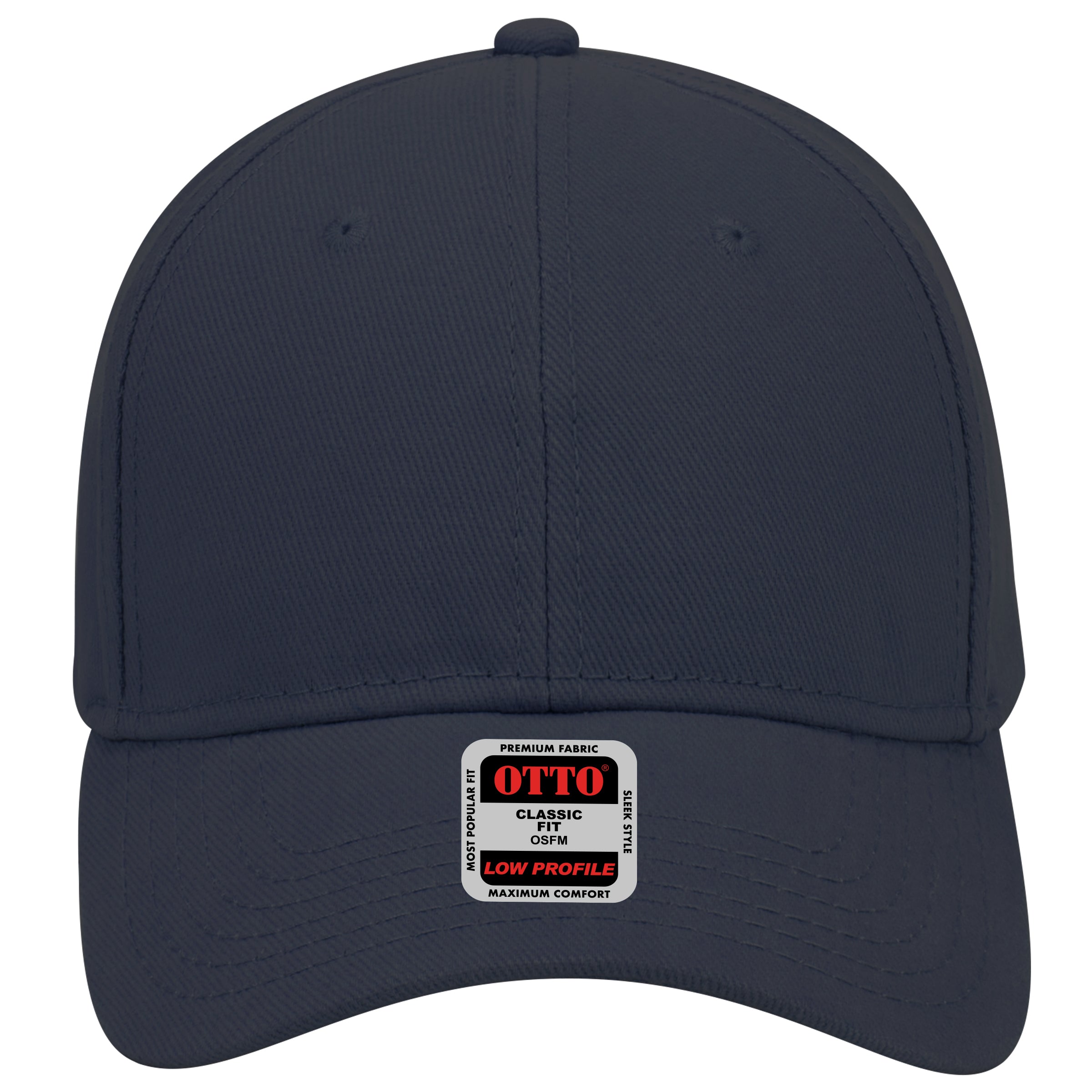 OTTO CAP 6 Panel Low Profile Baseball Cap OTTO 19-004 Otto Cap 004 - Navy OSFM - Adult