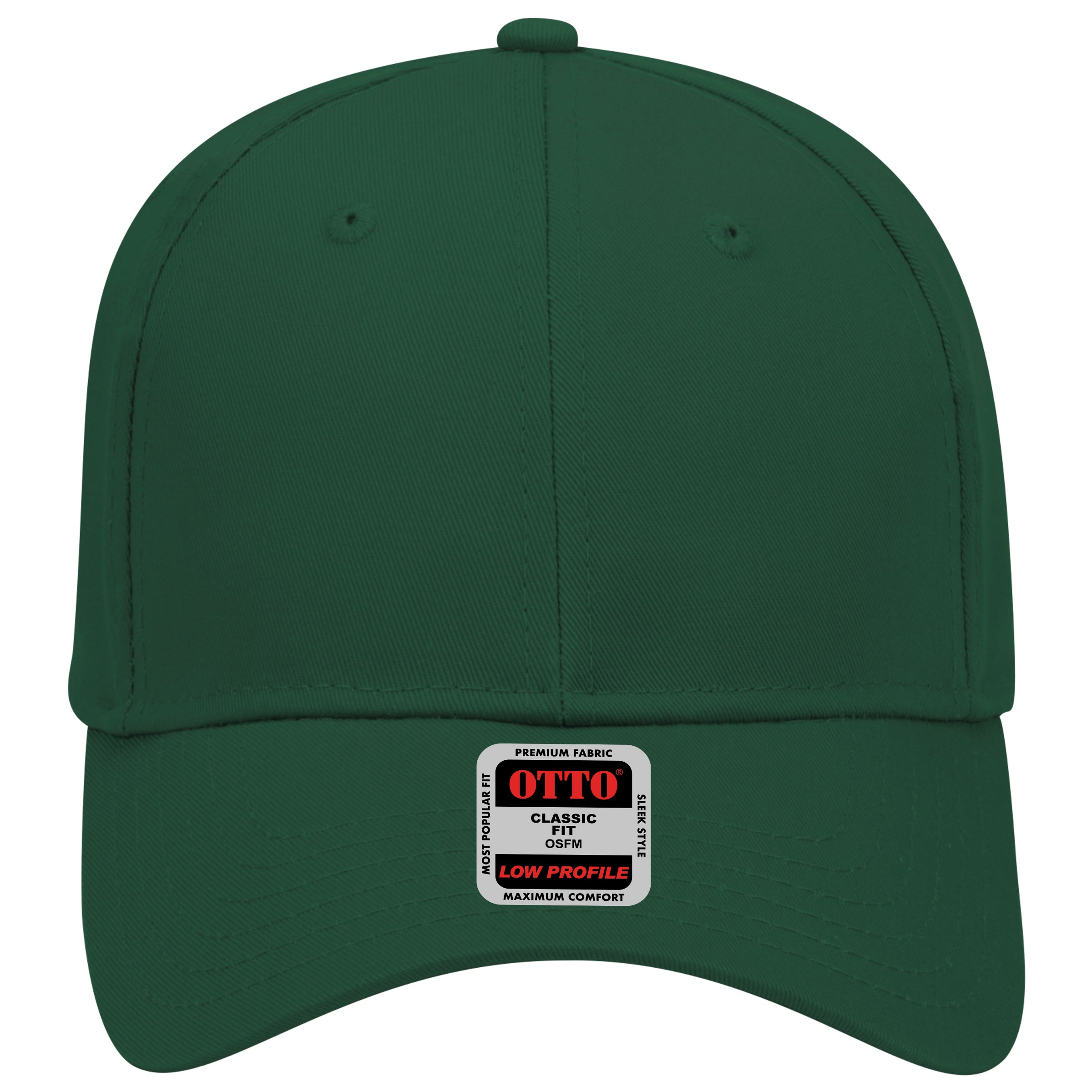 OTTO CAP 6 Panel Low Profile Baseball Cap OTTO 19-061 Otto Cap 017 - Dk. Green OSFM - Adult