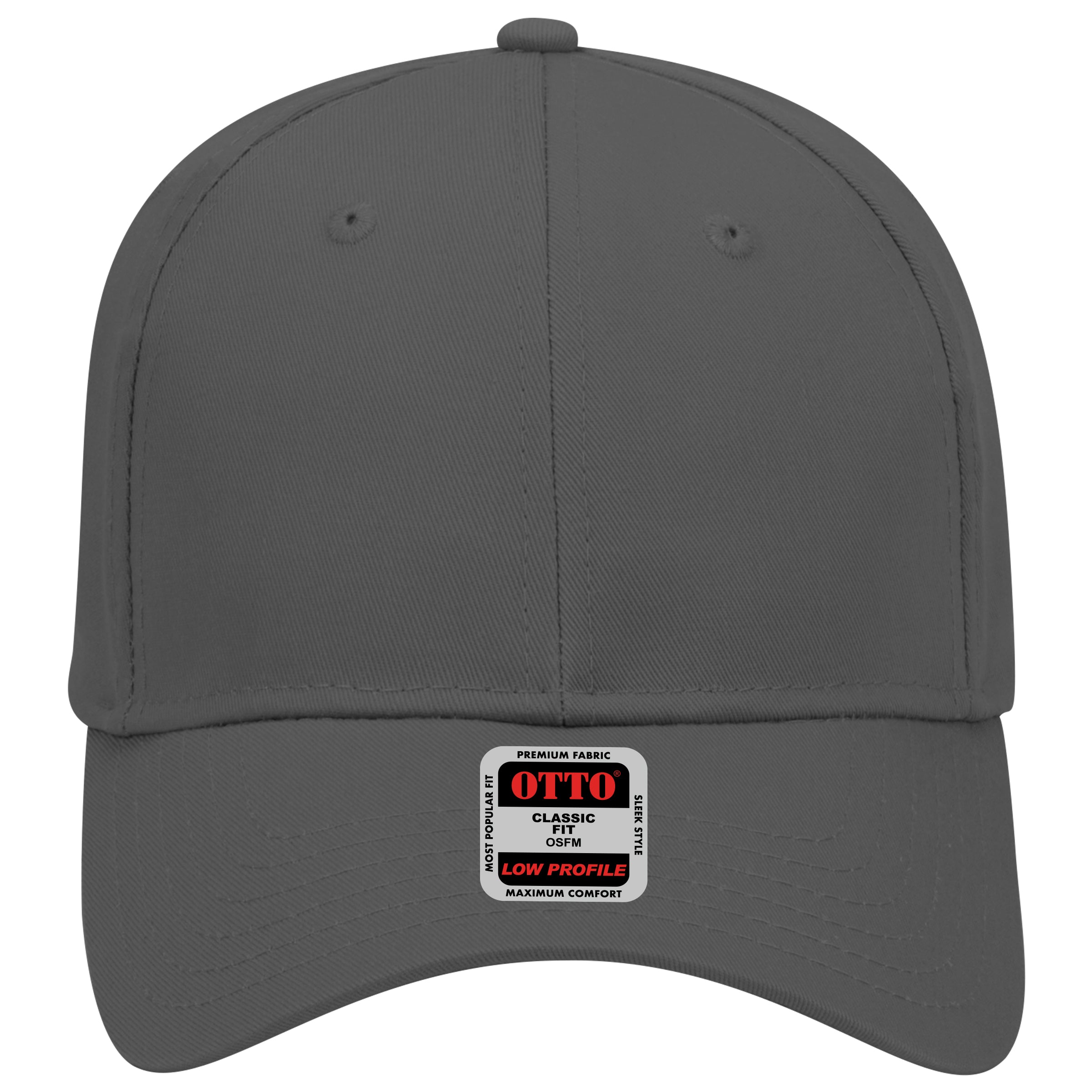 OTTO CAP 6 Panel Low Profile Baseball Cap OTTO 19-061 Otto Cap 025 - Char. Gray OSFM - Adult