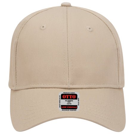 OTTO CAP 6 Panel Low Profile Baseball Cap OTTO 19-061 Otto Cap 032 - Khaki OSFM - Adult