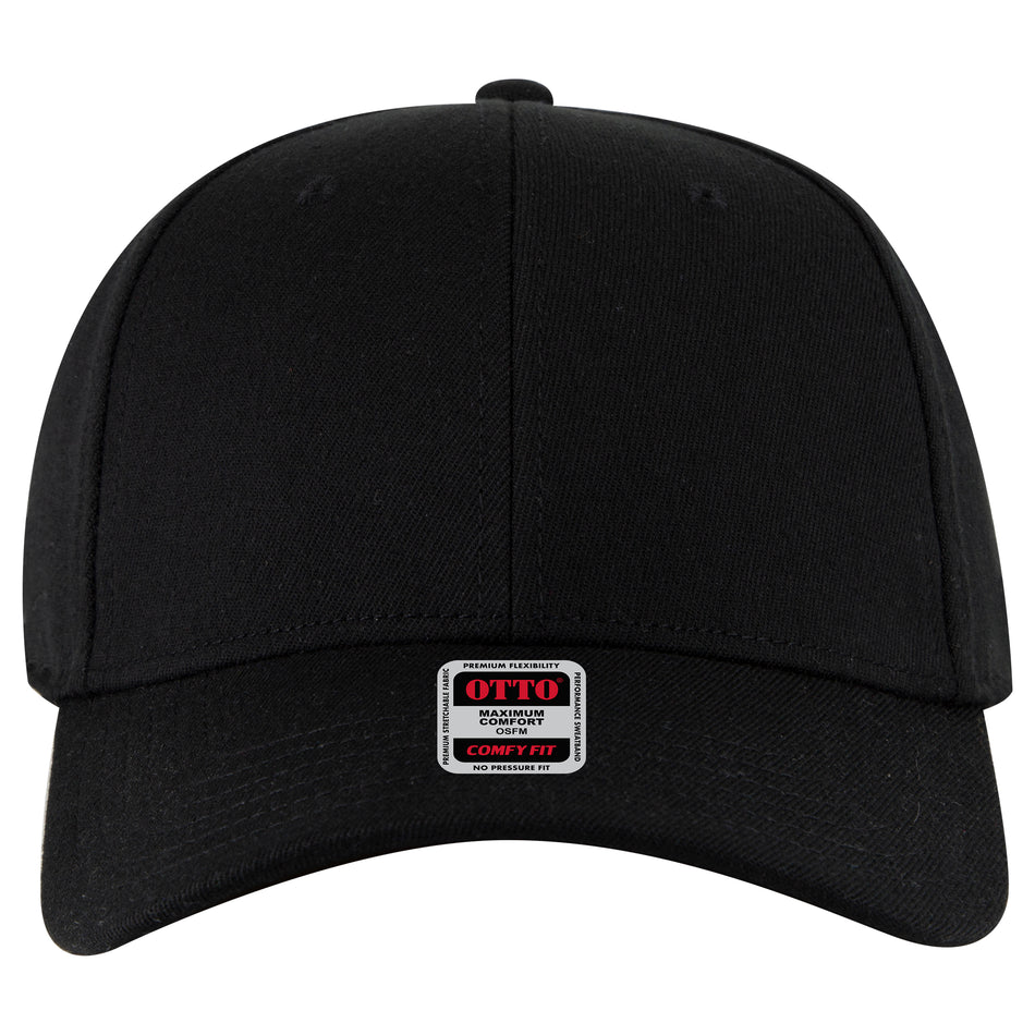 OTTO CAP "OTTO COMFY FIT" 6 Panel Low Profile Baseball Cap OTTO 19-1 Otto Cap 003 - Black OSFM - Adult