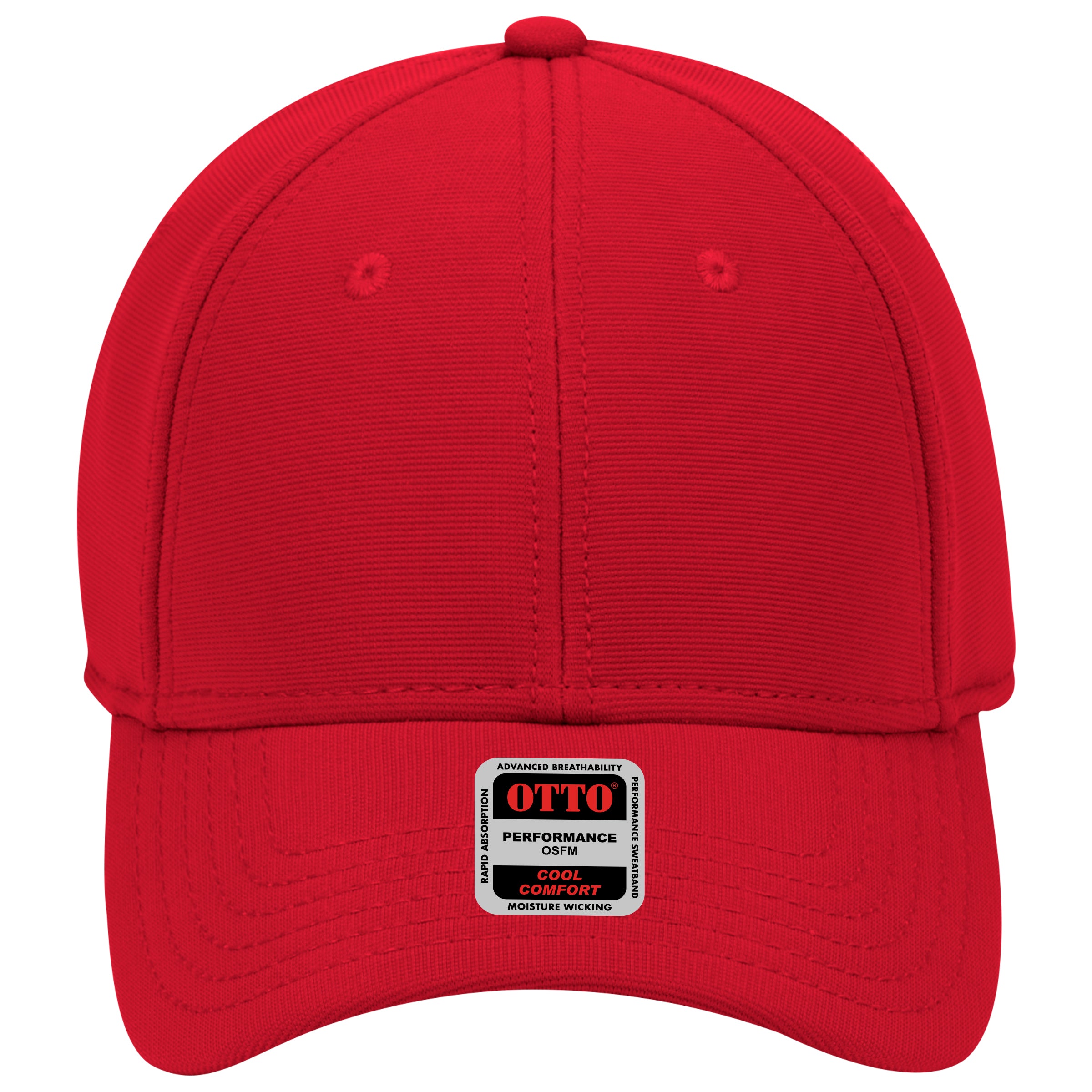 OTTO CAP 6 Panel Low Profile Baseball Cap OTTO 19-1051 Otto Cap 002 - Red OSFM - Adult