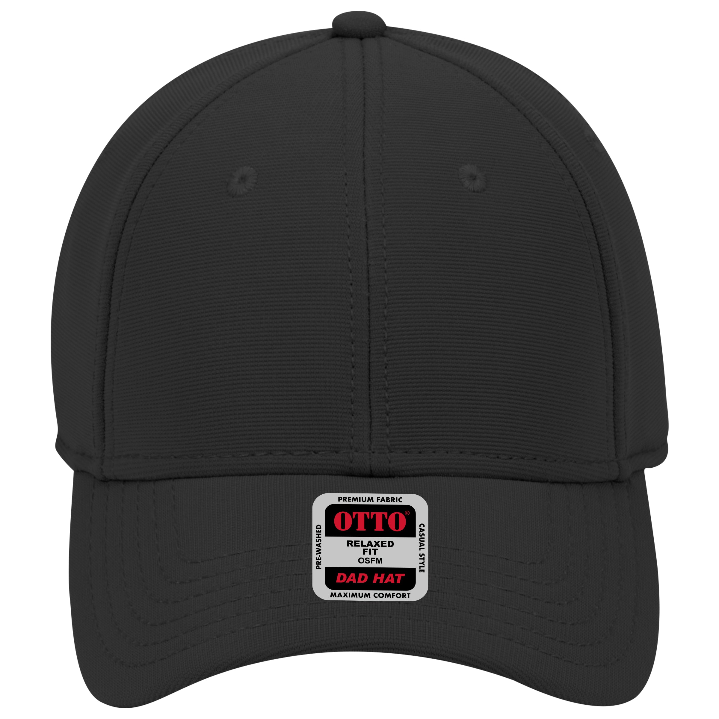 OTTO CAP 6 Panel Low Profile Baseball Cap OTTO 19-1051 Otto Cap 003 - Black OSFM - Adult