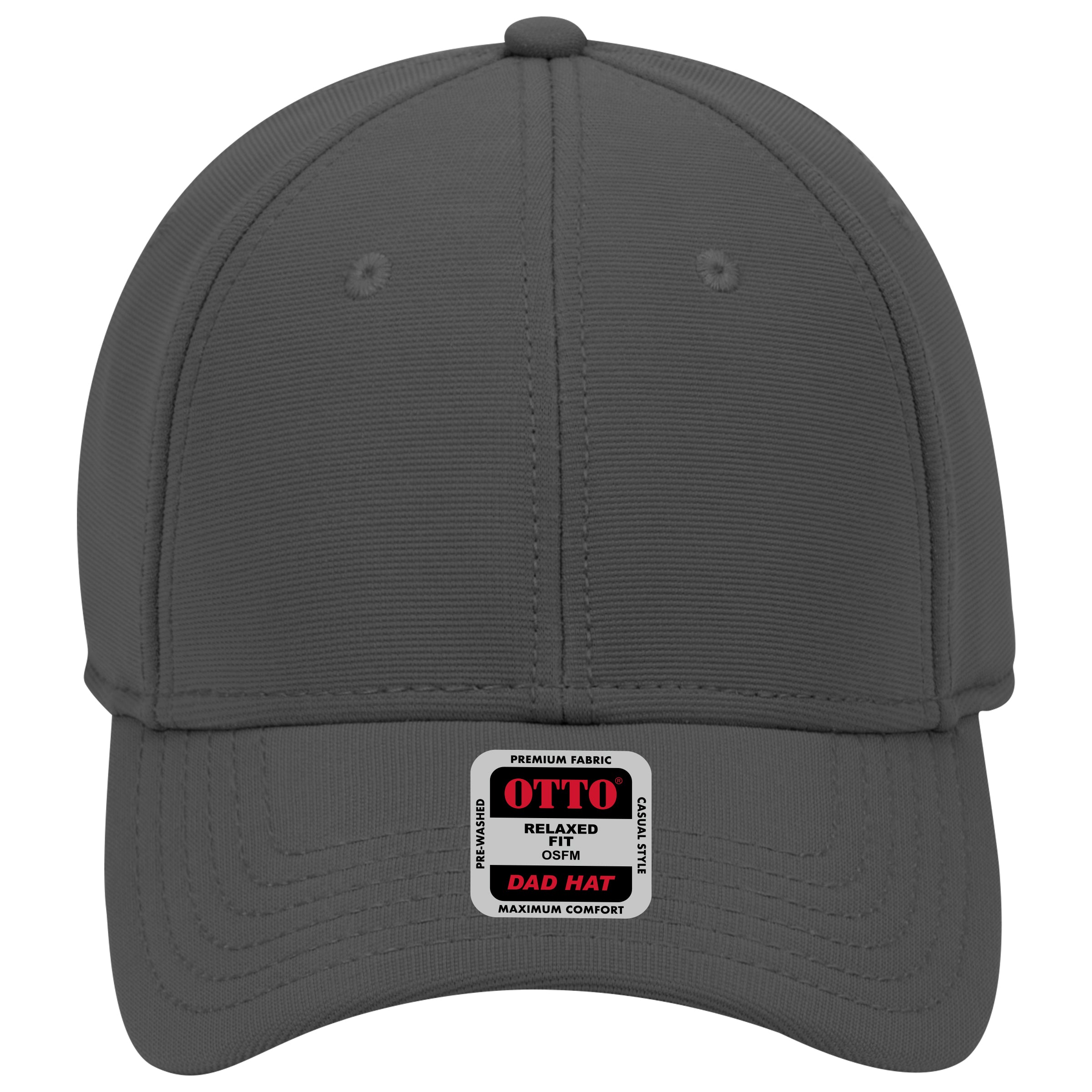 OTTO CAP 6 Panel Low Profile Baseball Cap OTTO 19-1051 Otto Cap 025 - Char. Gray OSFM - Adult