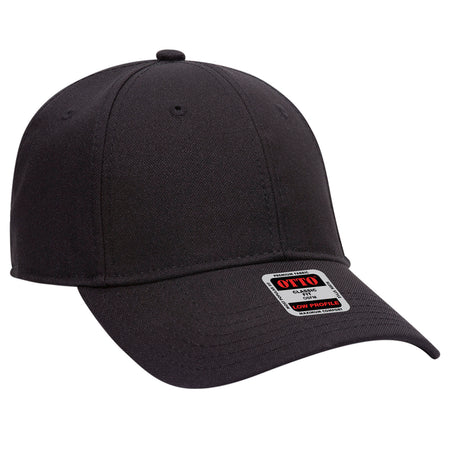 OTTO CAP 6 Panel Low Profile Baseball Cap OTTO 19-1066 Otto Cap 003 - Black OSFM - Adult