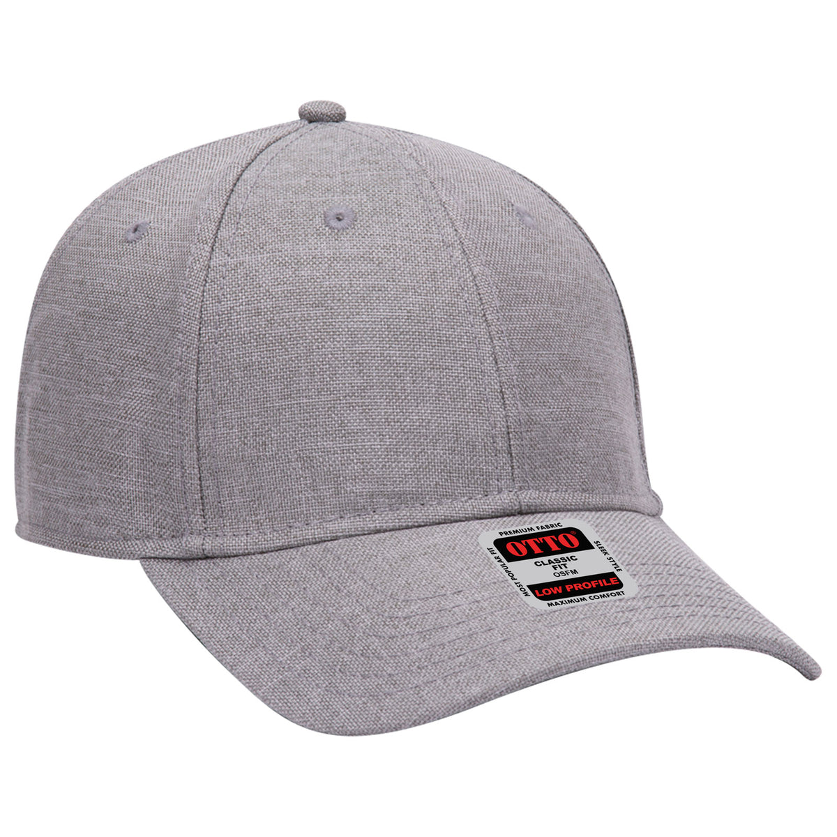 OTTO CAP 6 Panel Low Profile Baseball Cap OTTO 19-1066 Otto Cap 074 - Heath. Gray OSFM - Adult