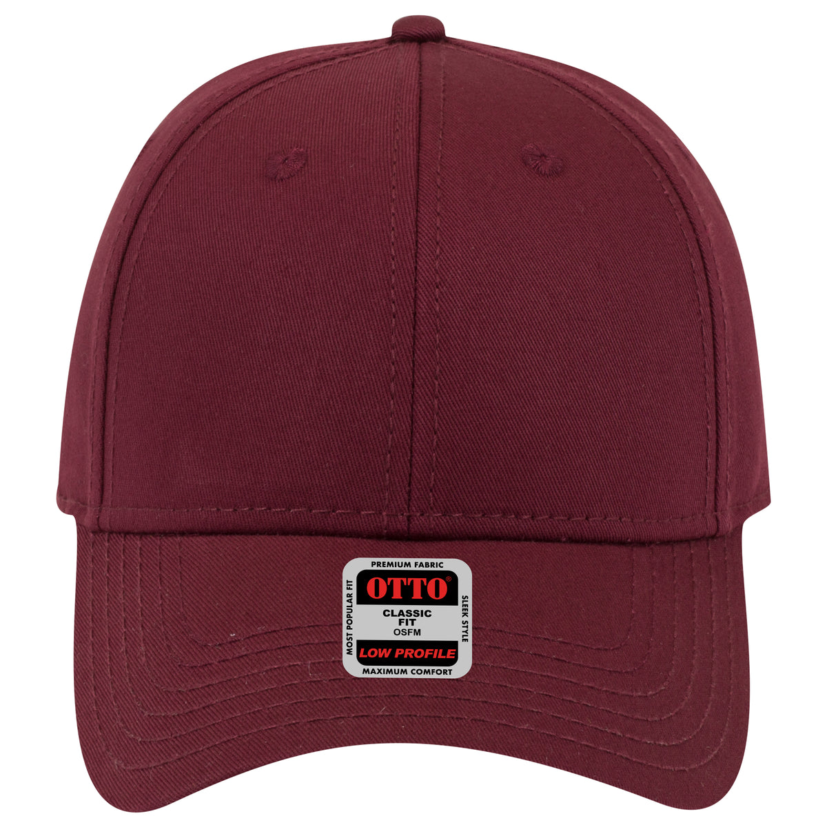 OTTO CAP 6 Panel Low Profile Baseball Cap OTTO 19-1203 Otto Cap 010 - Maroon OSFM - Adult