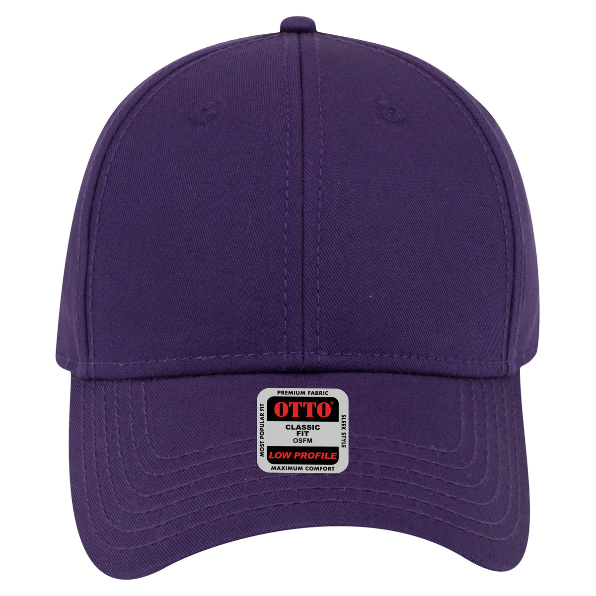 OTTO CAP 6 Panel Low Profile Baseball Cap OTTO 19-1203 Otto Cap 011 - Purple OSFM - Adult