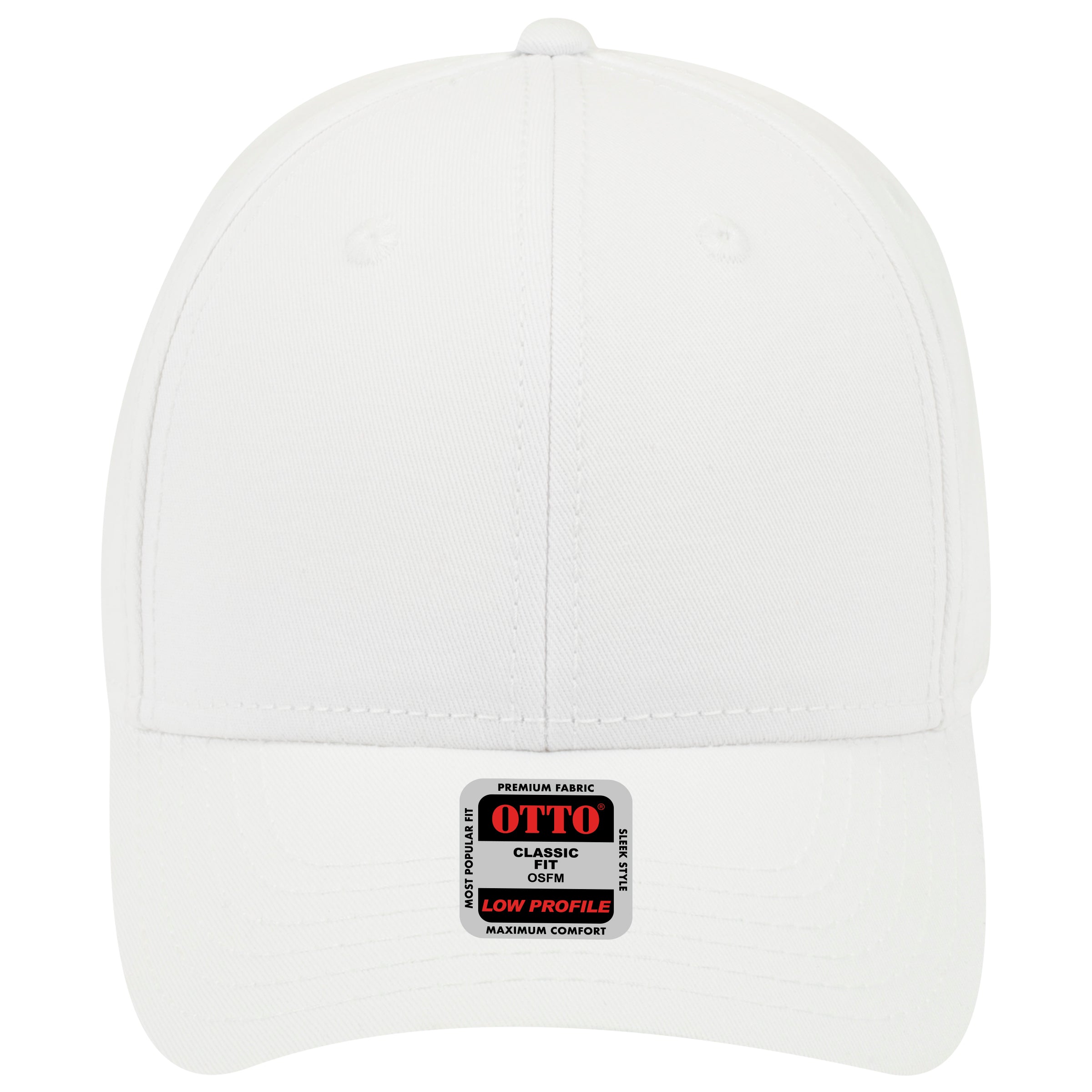 OTTO CAP 6 Panel Low Profile Baseball Cap OTTO 19-1203 Otto Cap 016 - White OSFM - Adult