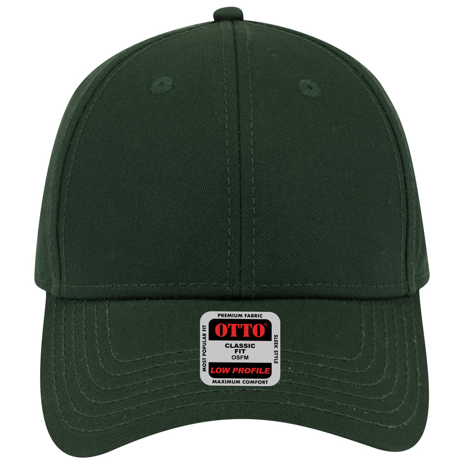 OTTO CAP 6 Panel Low Profile Baseball Cap OTTO 19-1203 Otto Cap 017 - Dk. Green OSFM - Adult