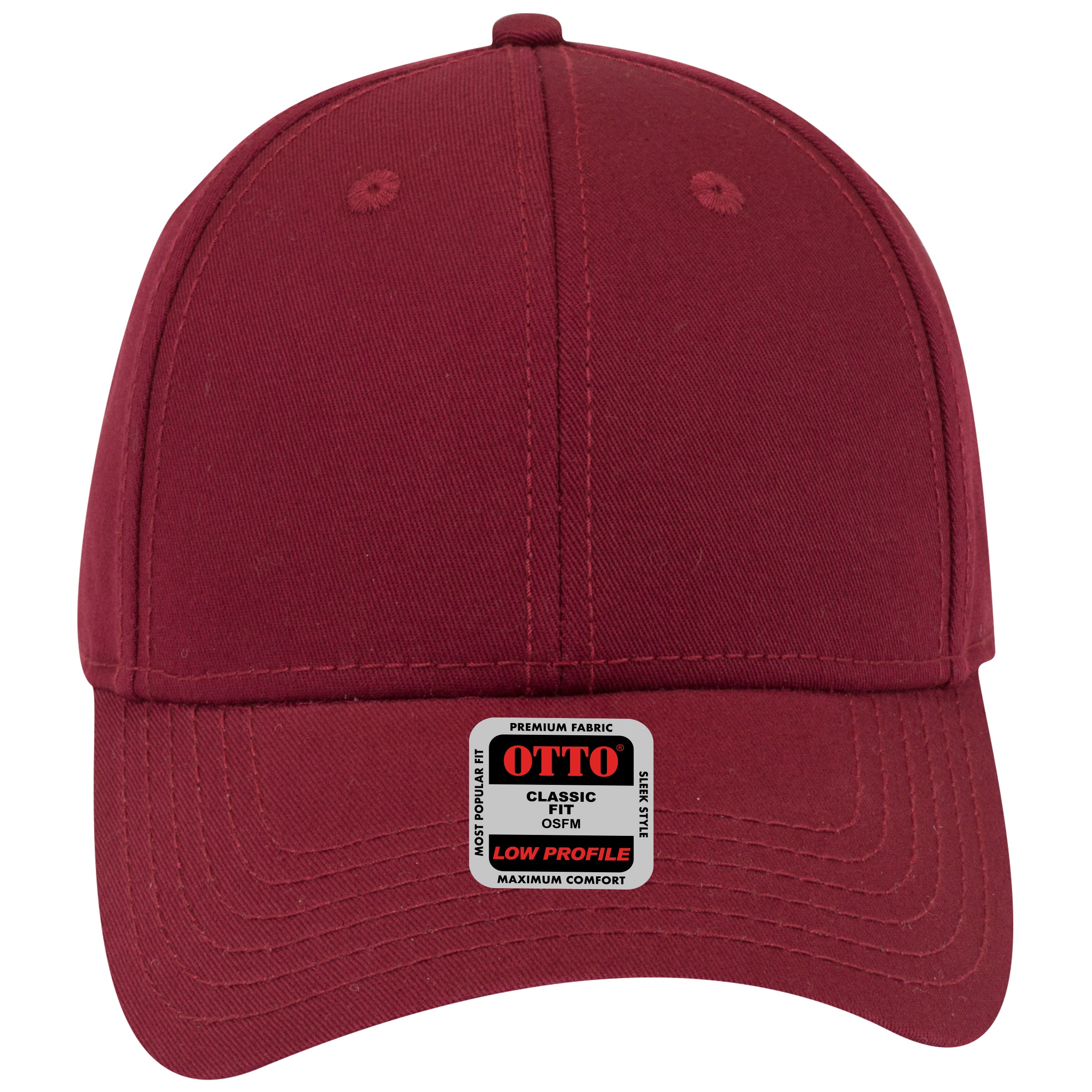 OTTO CAP 6 Panel Low Profile Baseball Cap OTTO 19-1203 Otto Cap 019 - Burg. Marn OSFM - Adult