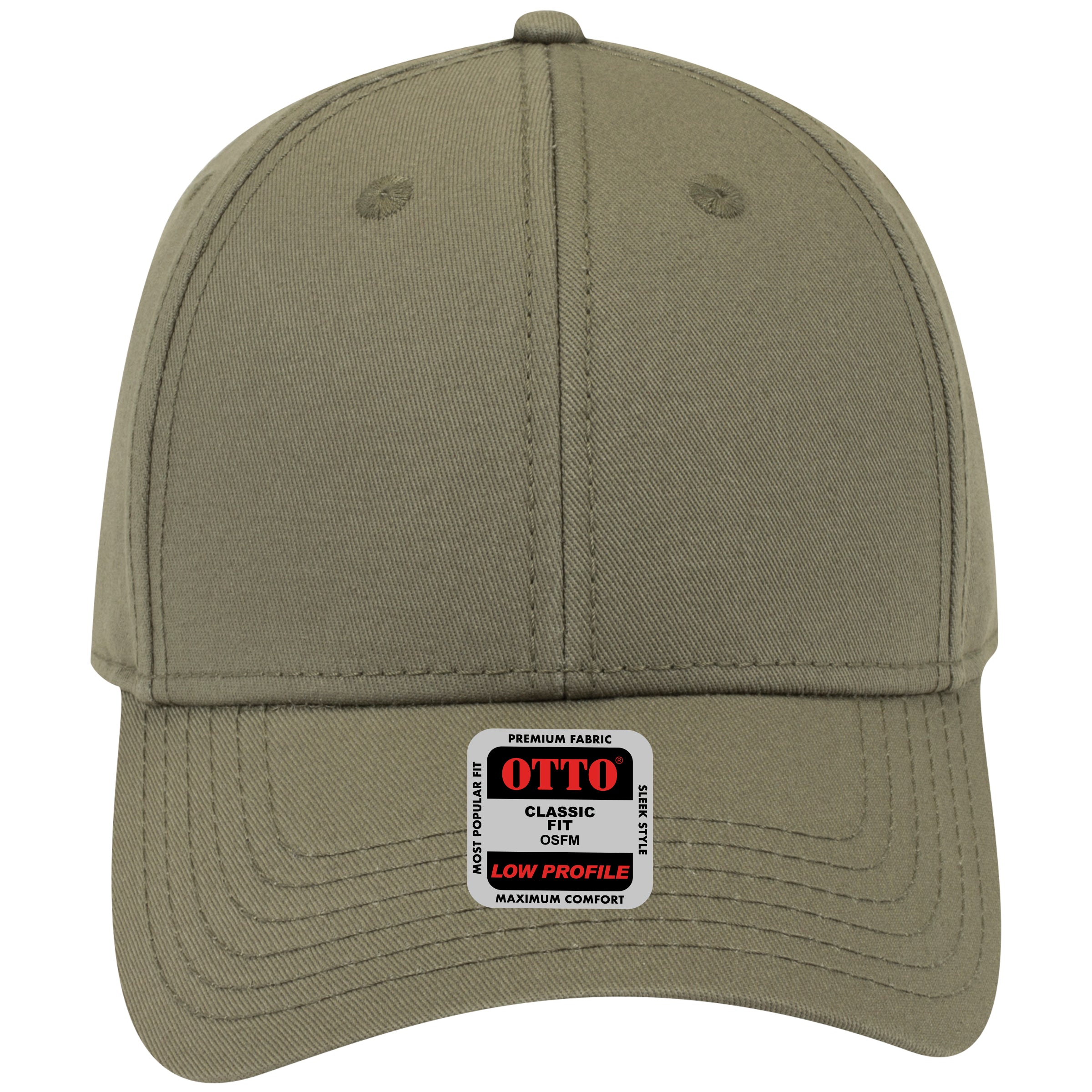 OTTO CAP 6 Panel Low Profile Baseball Cap OTTO 19-1203 Otto Cap 021 - Ol. Green OSFM - Adult