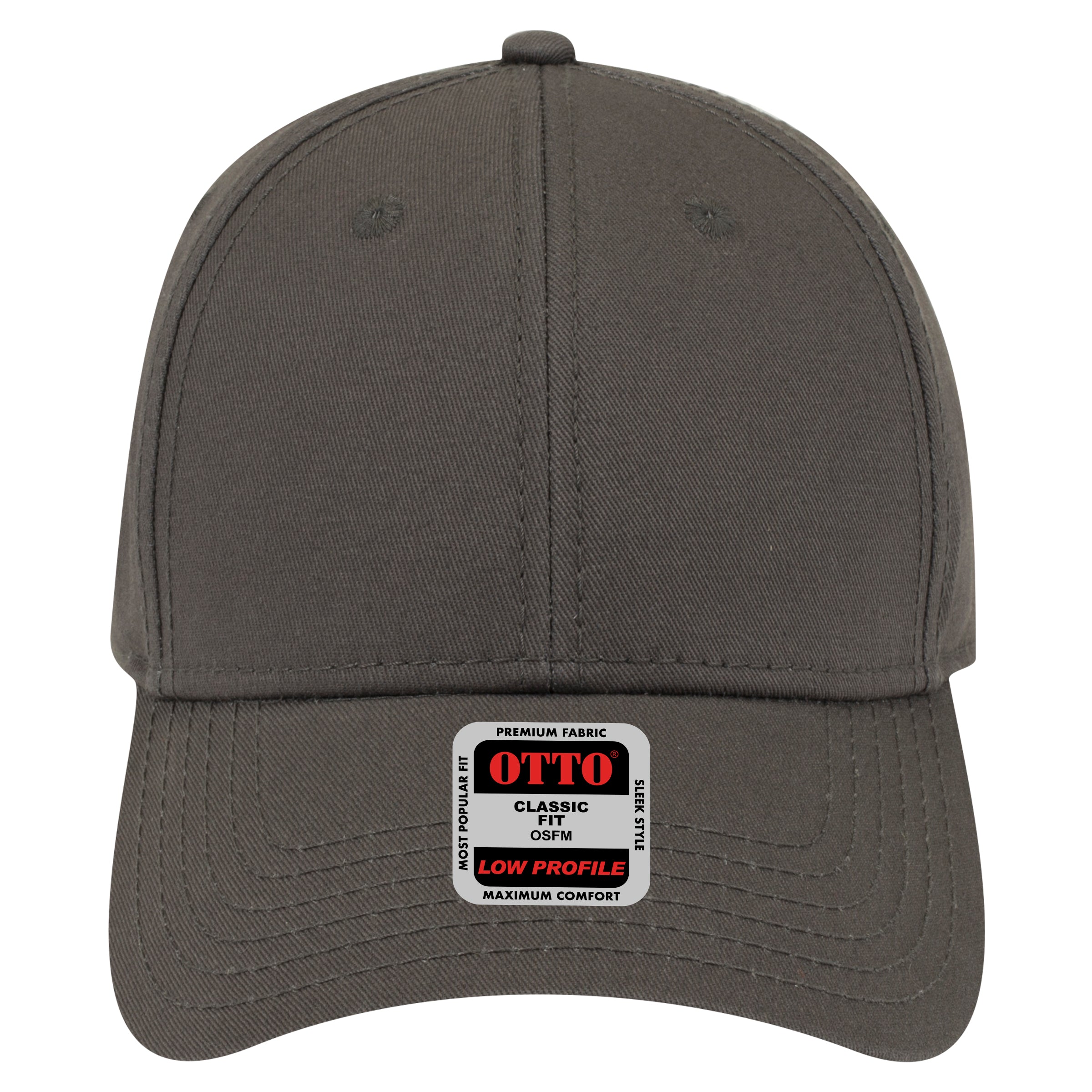 OTTO CAP 6 Panel Low Profile Baseball Cap OTTO 19-1203 Otto Cap 025 - Char. Gray OSFM - Adult