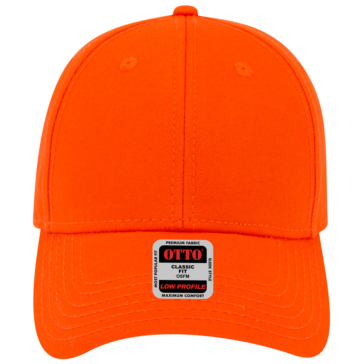 OTTO CAP 6 Panel Low Profile Baseball Cap OTTO 19-1203 Otto Cap 062 - Orange OSFM - Adult