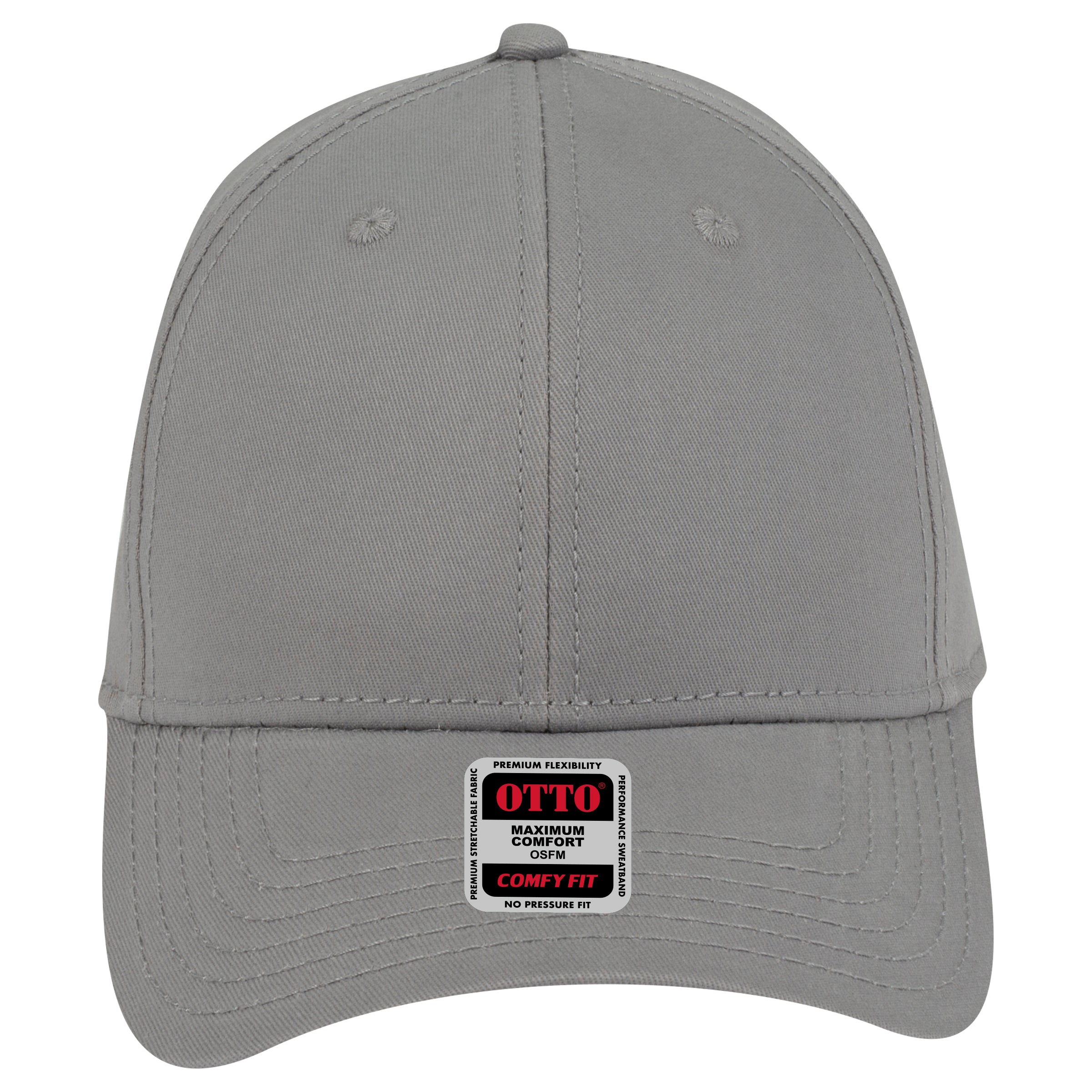 OTTO CAP "OTTO COMFY FIT" 6 Panel Low Profile Baseball Cap OTTO 19-1227 Otto Cap 014 - Gray OSFM - Adult