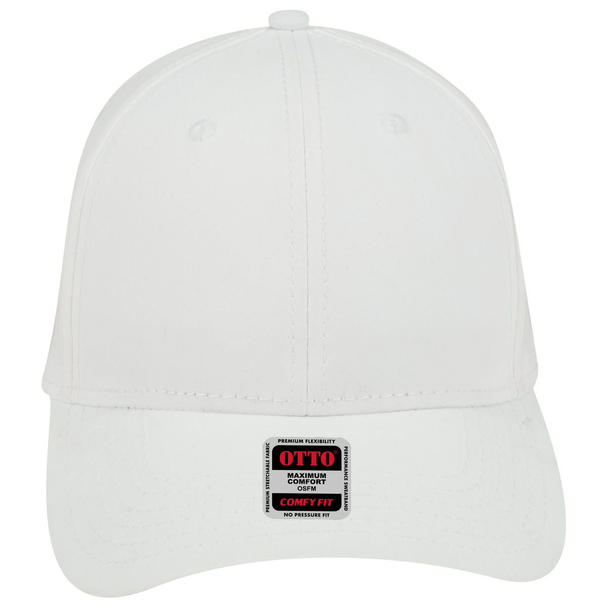 OTTO CAP "OTTO COMFY FIT" 6 Panel Low Profile Baseball Cap OTTO 19-1227 Otto Cap 016 - White OSFM - Adult