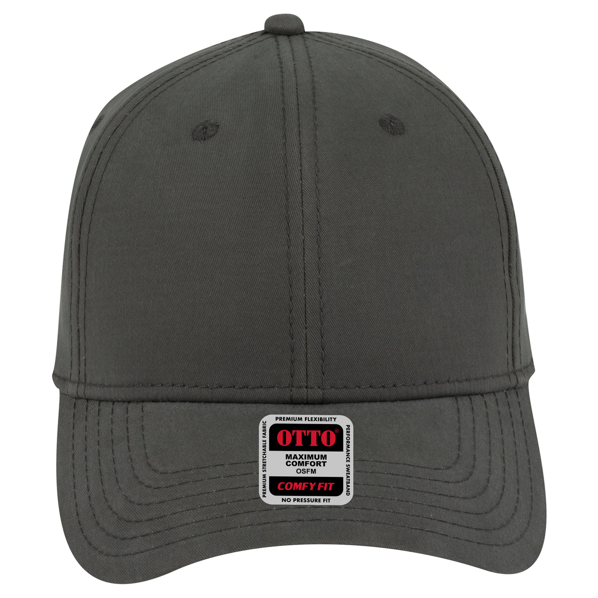 OTTO CAP "OTTO COMFY FIT" 6 Panel Low Profile Baseball Cap OTTO 19-1227 Otto Cap 025 - Char. Gray OSFM - Adult