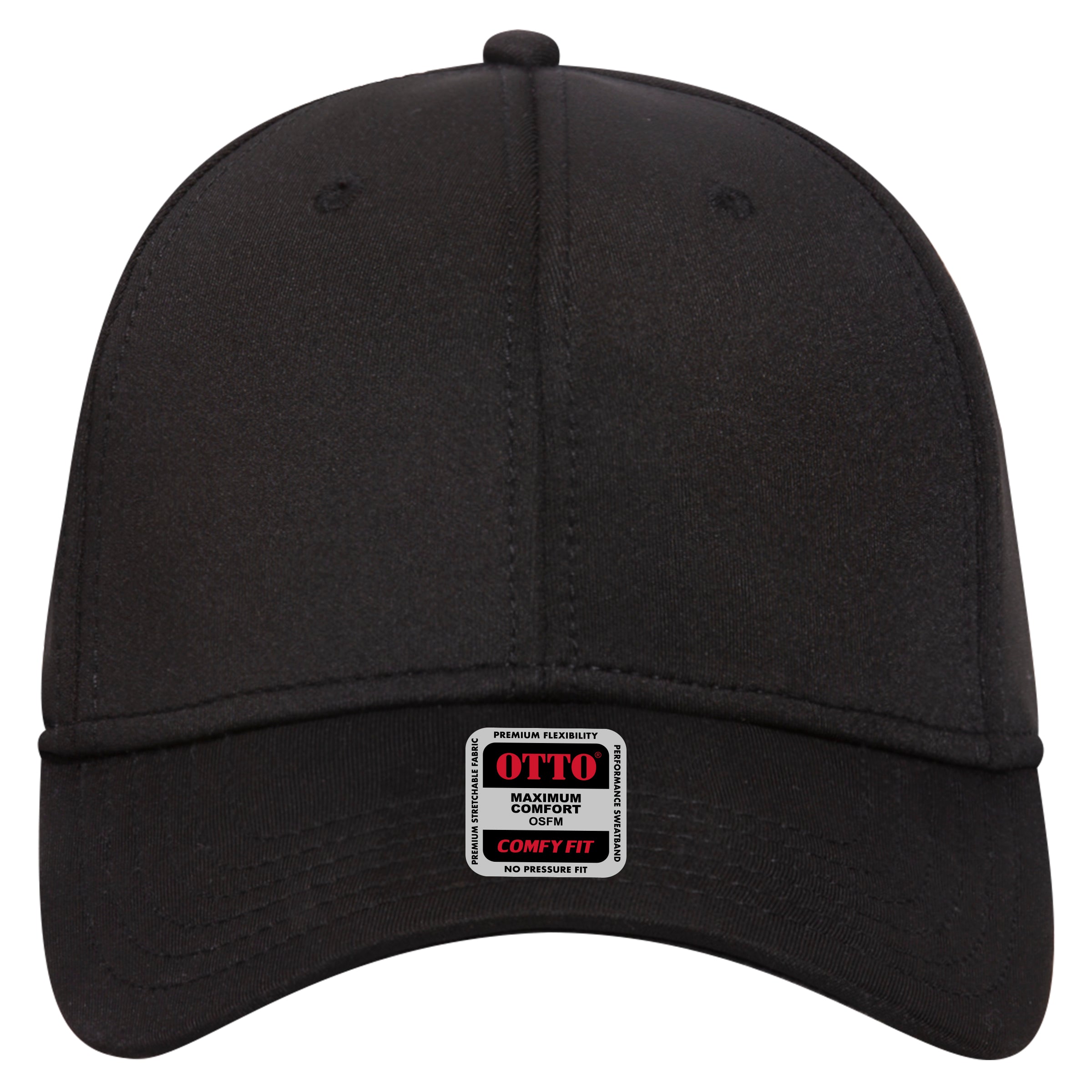 OTTO CAP "OTTO COMFY FIT" 6 Panel Low Profile Baseball Cap OTTO 19-1232 Otto Cap 003A - Black OSFM - Adult