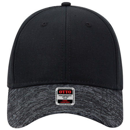 OTTO CAP "OTTO COMFY FIT" 6 Panel Low Profile Baseball Cap OTTO 19-1232 Otto Cap 8003 - Hth.Blk/Blk OSFM - Adult