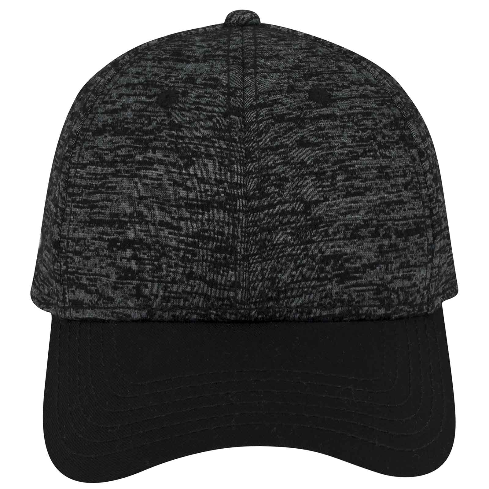 OTTO CAP 6 Panel Low Profile Baseball Cap OTTO 19-1232A Otto Cap 0380 - Blk/Hthr. Blk OSFM - Adult