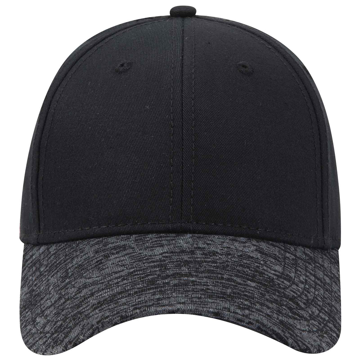 OTTO CAP 6 Panel Low Profile Baseball Cap OTTO 19-1232A Otto Cap 8003 - Hth.Blk/Blk OSFM - Adult