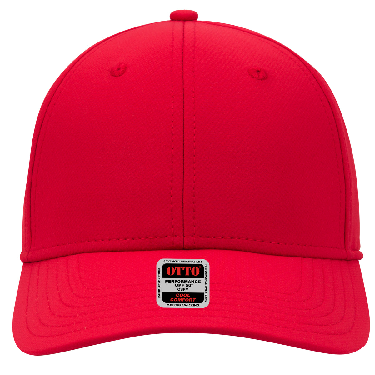 OTTO CAP UPF 50+ 6 Panel Low Profile Baseball Cap OTTO 19-1256 Otto Cap 002 - Red OSFM - Adult