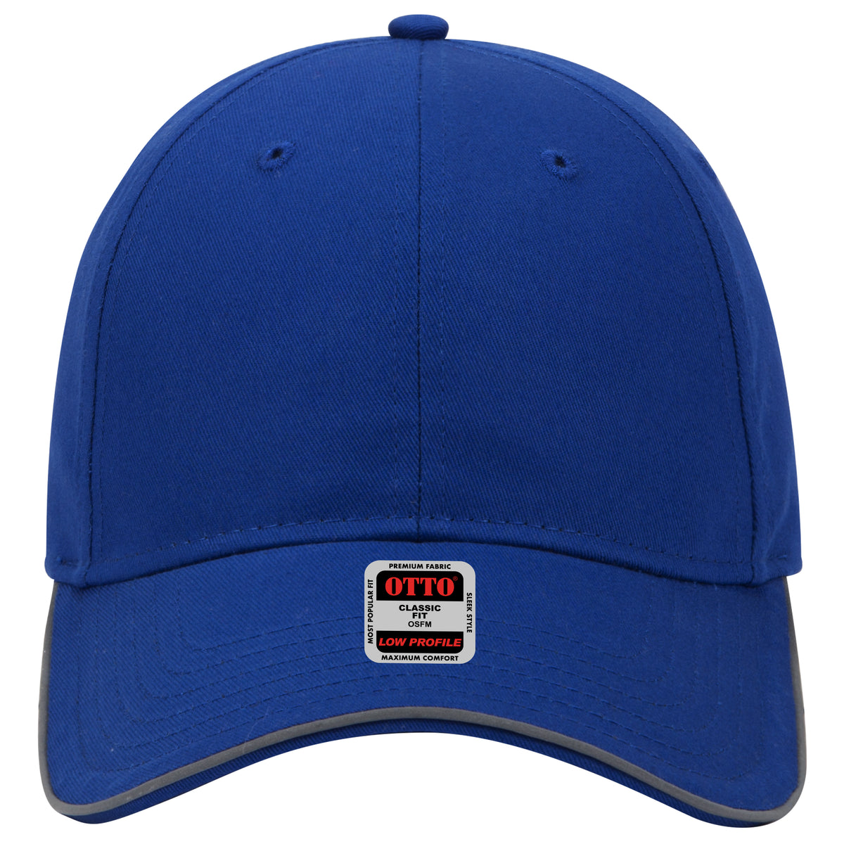 OTTO CAP Reflective 6 Panel Low Profile Baseball Cap OTTO 19-1261 Otto Cap 001 - Royal OSFM - Adult