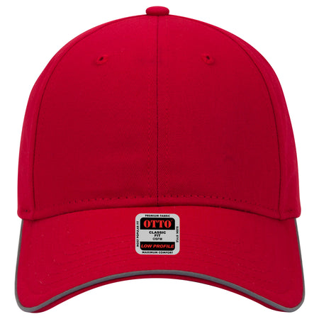 OTTO CAP Reflective 6 Panel Low Profile Baseball Cap OTTO 19-1261 Otto Cap 002 - Red OSFM - Adult