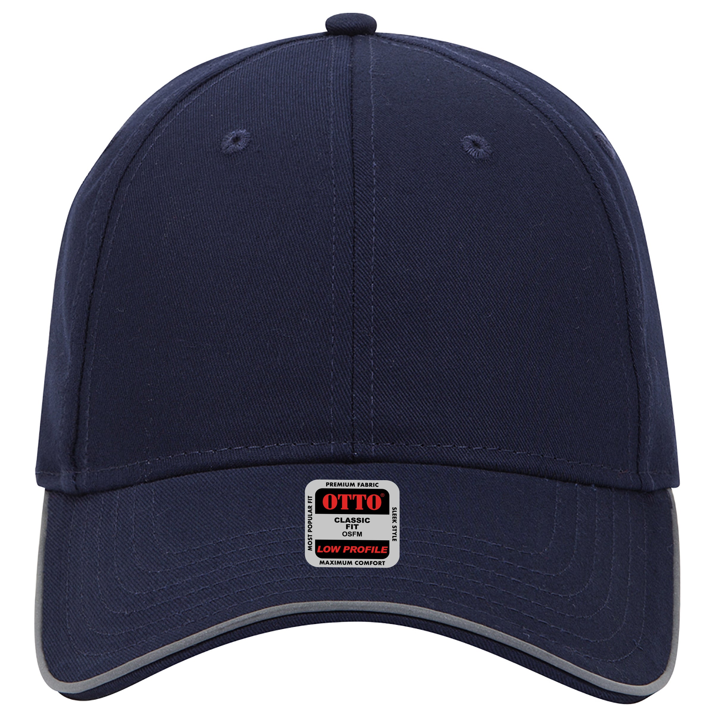 OTTO CAP Reflective 6 Panel Low Profile Baseball Cap OTTO 19-1261 Otto Cap 004 - Navy OSFM - Adult