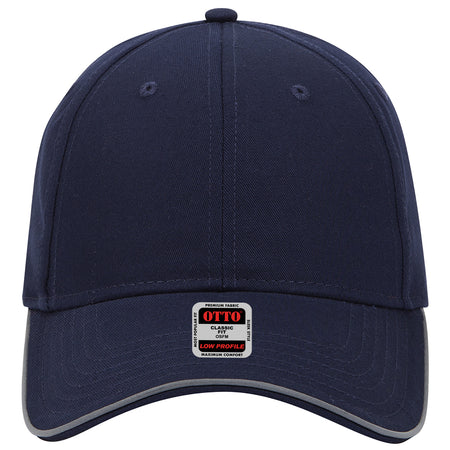 OTTO CAP Reflective 6 Panel Low Profile Baseball Cap OTTO 19-1261 Otto Cap 004 - Navy OSFM - Adult