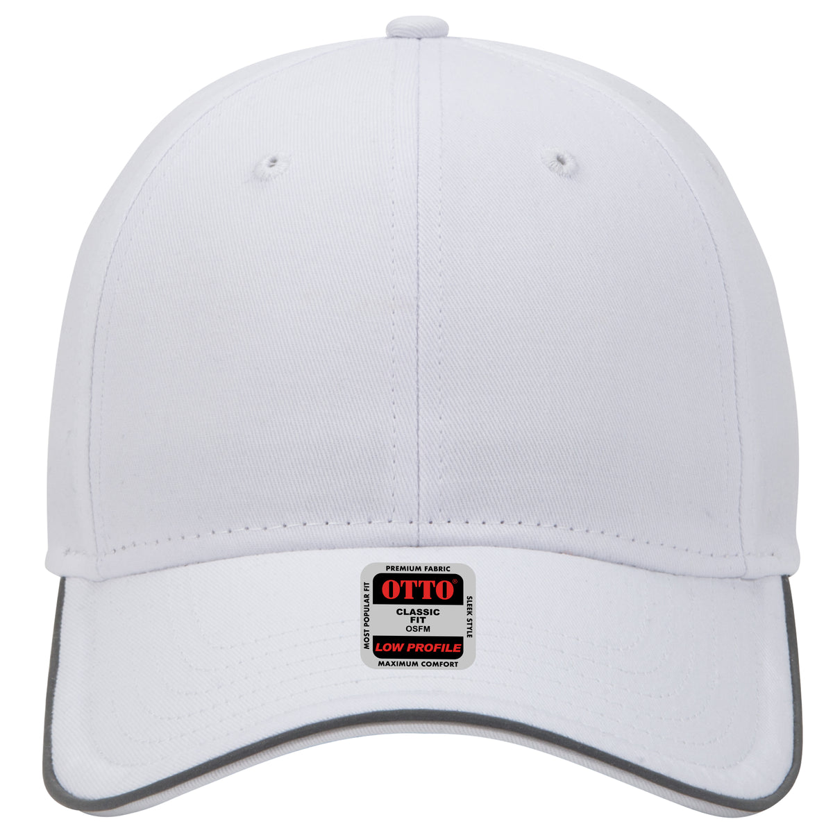 OTTO CAP Reflective 6 Panel Low Profile Baseball Cap OTTO 19-1261 Otto Cap 016 - White OSFM - Adult