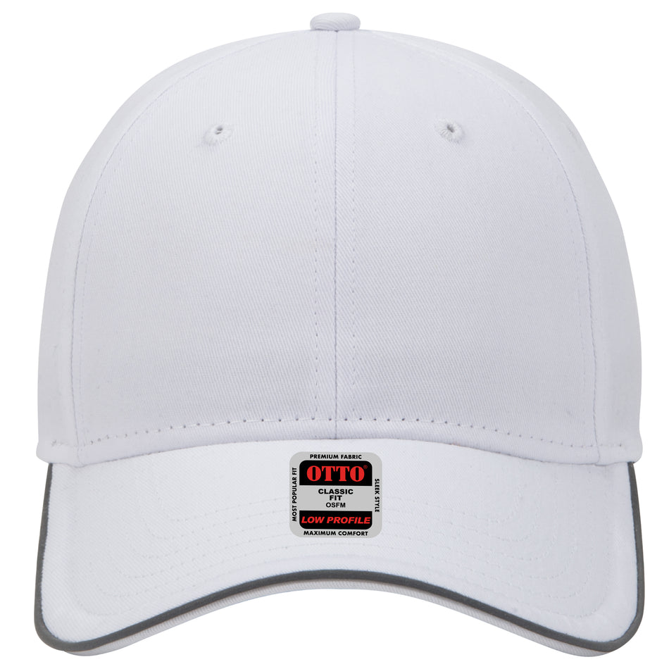 OTTO CAP Reflective 6 Panel Low Profile Baseball Cap OTTO 19-1261 Otto Cap 016 - White OSFM - Adult