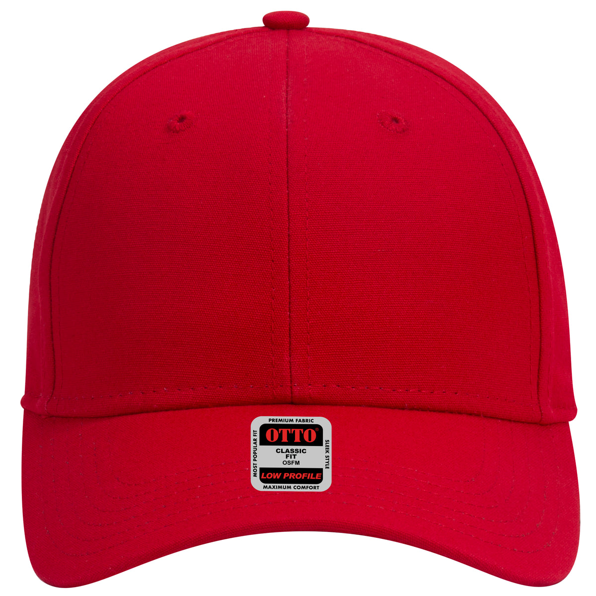 OTTO CAP 6 Panel Low Profile Baseball Cap OTTO 19-1277 Otto Cap 002 - Red OSFM - Adult