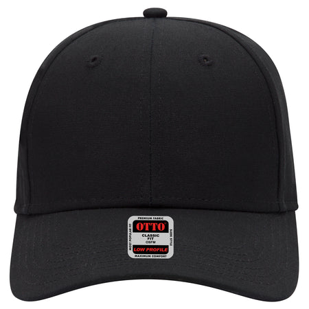 OTTO CAP 6 Panel Low Profile Baseball Cap OTTO 19-1277 Otto Cap 003 - Black OSFM - Adult