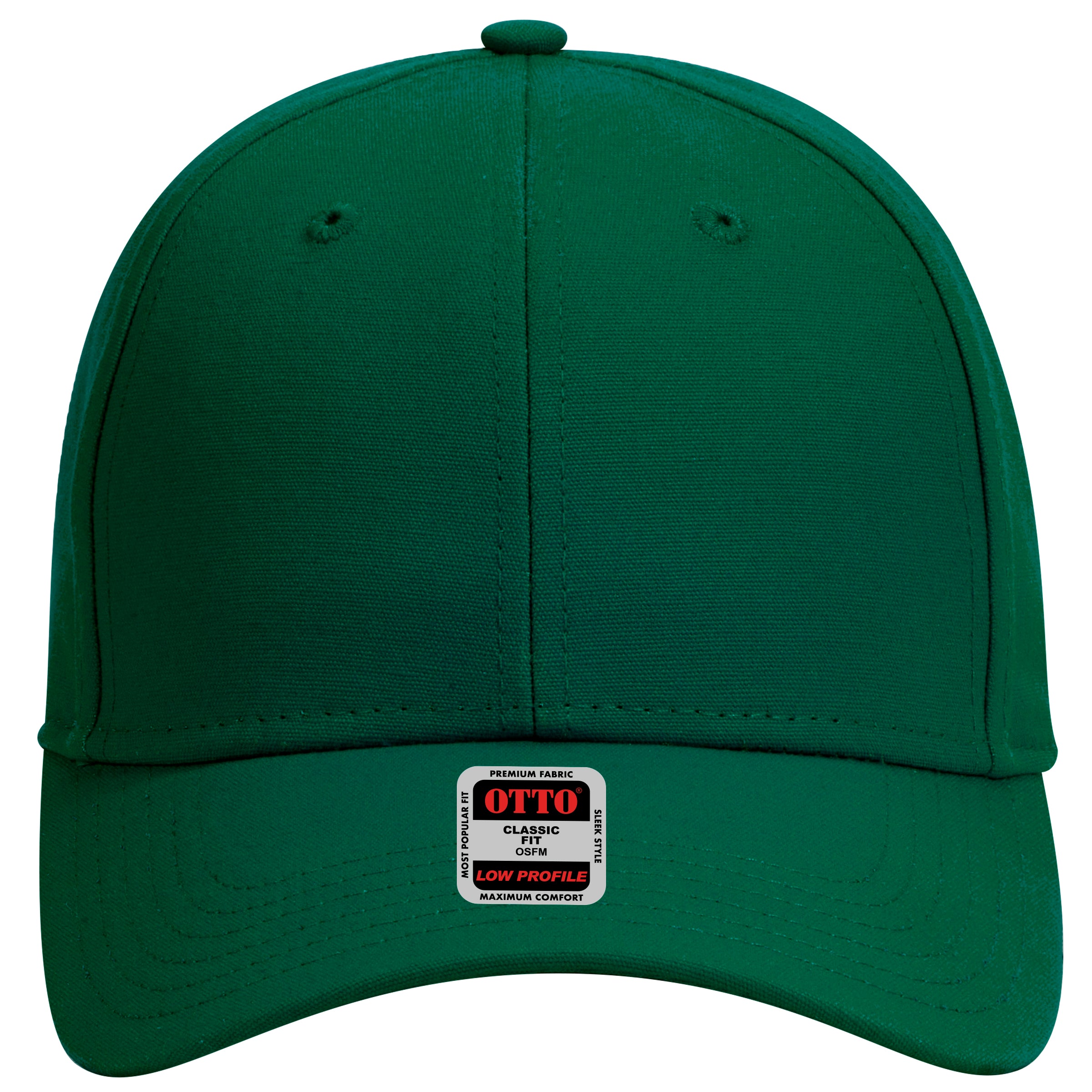 OTTO CAP 6 Panel Low Profile Baseball Cap OTTO 19-1277 Otto Cap 017 - Dk. Green OSFM - Adult