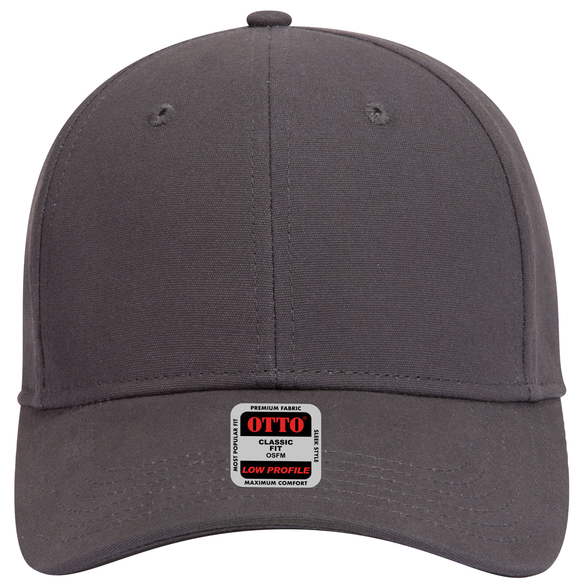 OTTO CAP 6 Panel Low Profile Baseball Cap OTTO 19-1277 Otto Cap 025 - Char. Gray OSFM - Adult