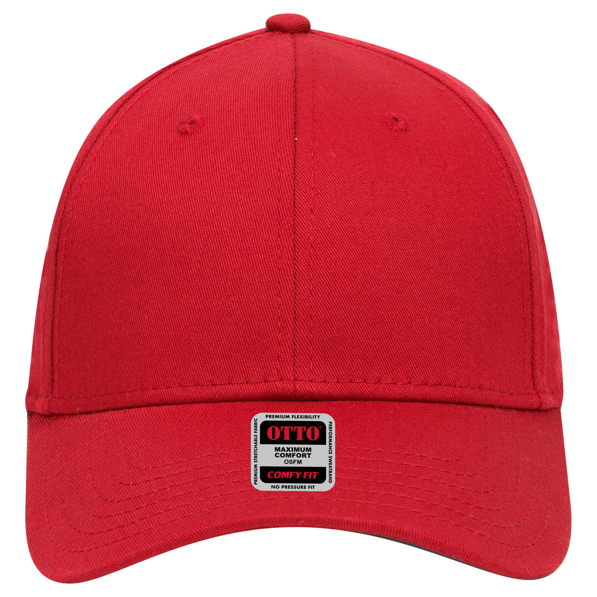 OTTO CAP "OTTO COMFY FIT" 6 Panel Low Profile Baseball Cap OTTO 19-1283 Otto Cap 002 - Red OSFM - Adult