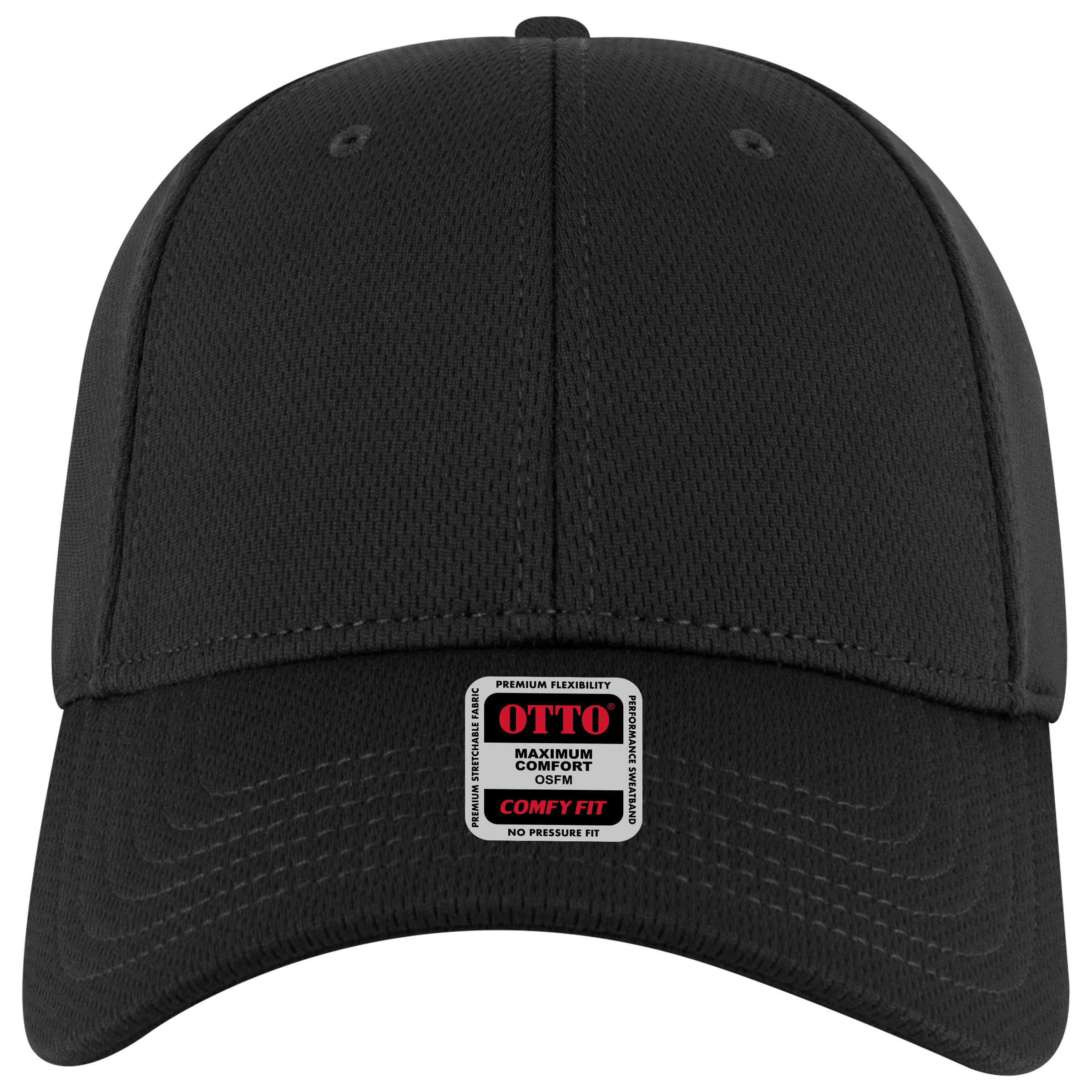 OTTO CAP "OTTO COMFY FIT" 6 Panel Low Profile Baseball Cap OTTO 19-1284 Otto Cap 003 - Black OSFM - Adult