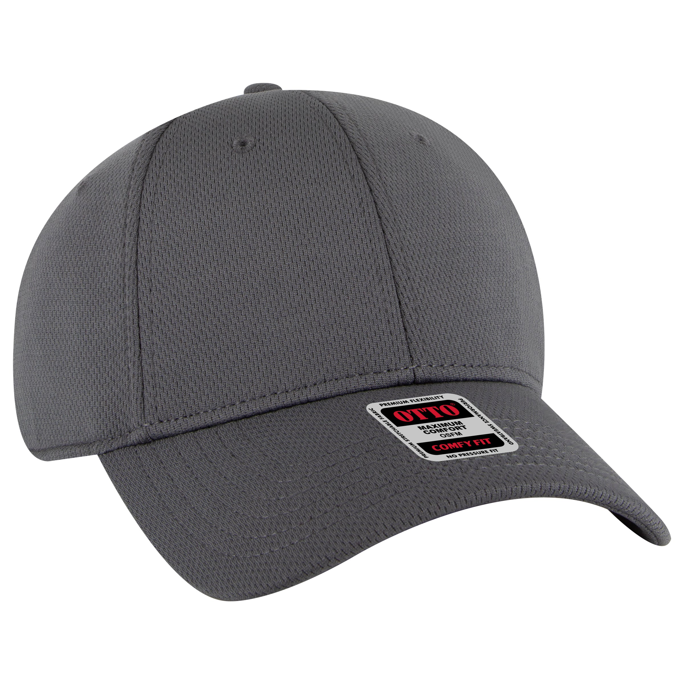 OTTO CAP "OTTO COMFY FIT" 6 Panel Low Profile Baseball Cap OTTO 19-1284 Otto Cap 025 - Char. Gray OSFM - Adult