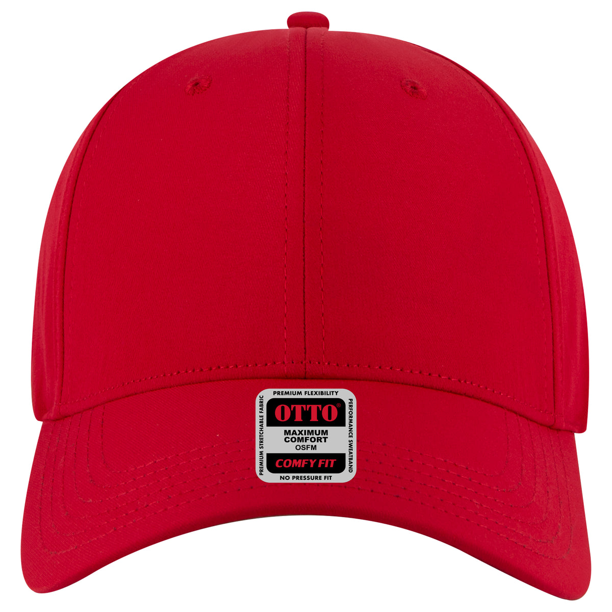 OTTO CAP "OTTO COMFY FIT" 6 Panel Low Profile Baseball Cap OTTO 19-1320 Otto Cap 002 - Red OSFM - Adult