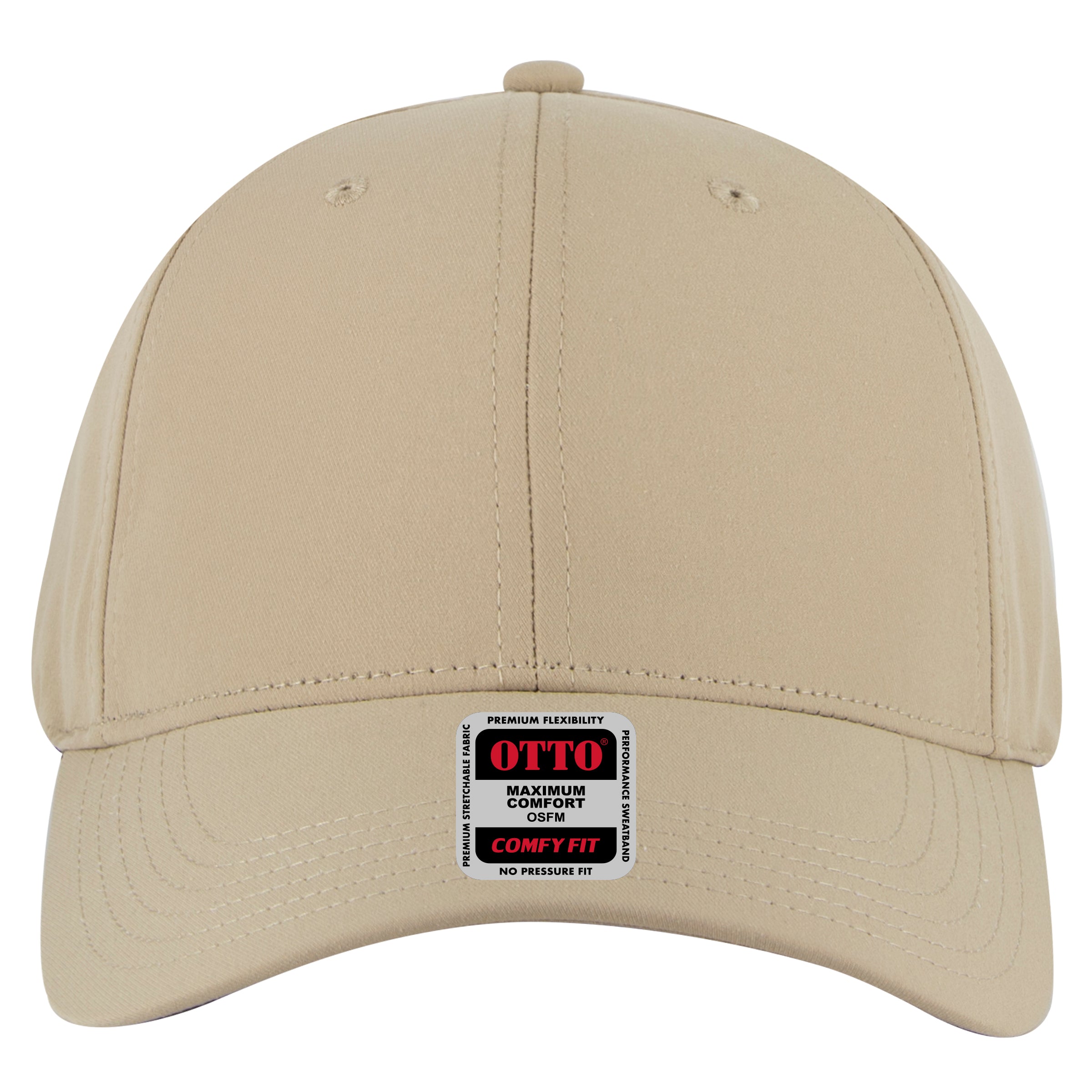 OTTO CAP "OTTO COMFY FIT" 6 Panel Low Profile Baseball Cap OTTO 19-1320 Otto Cap 032 - Khaki OSFM - Adult