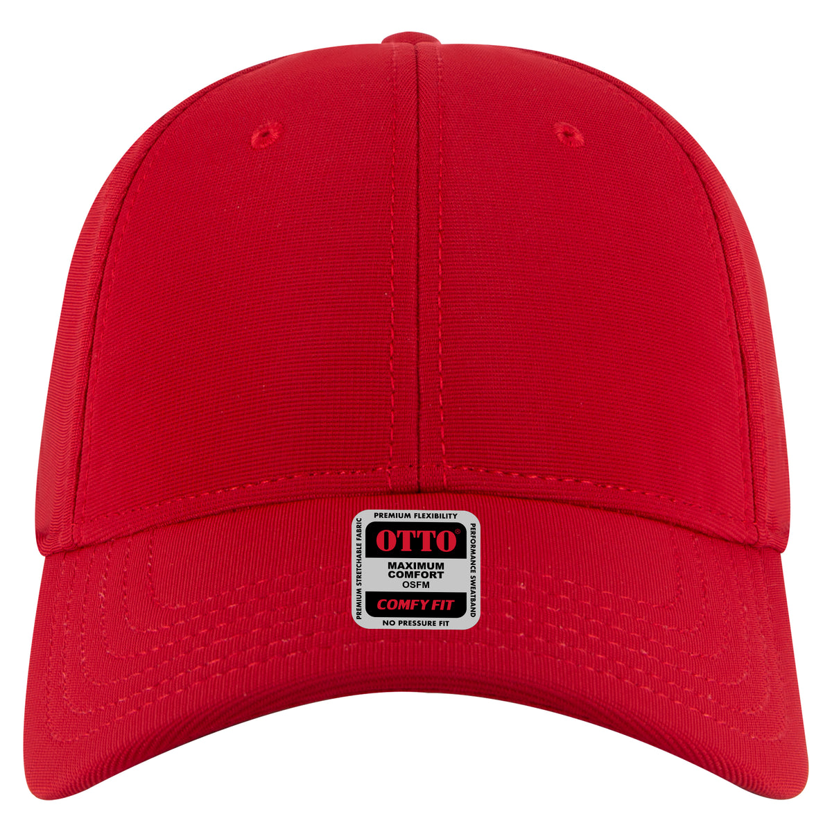 OTTO CAP "OTTO COMFY FIT" 6 Panel Low Profile Baseball Cap OTTO 19-1324 Otto Cap 002 - Red OSFM - Adult