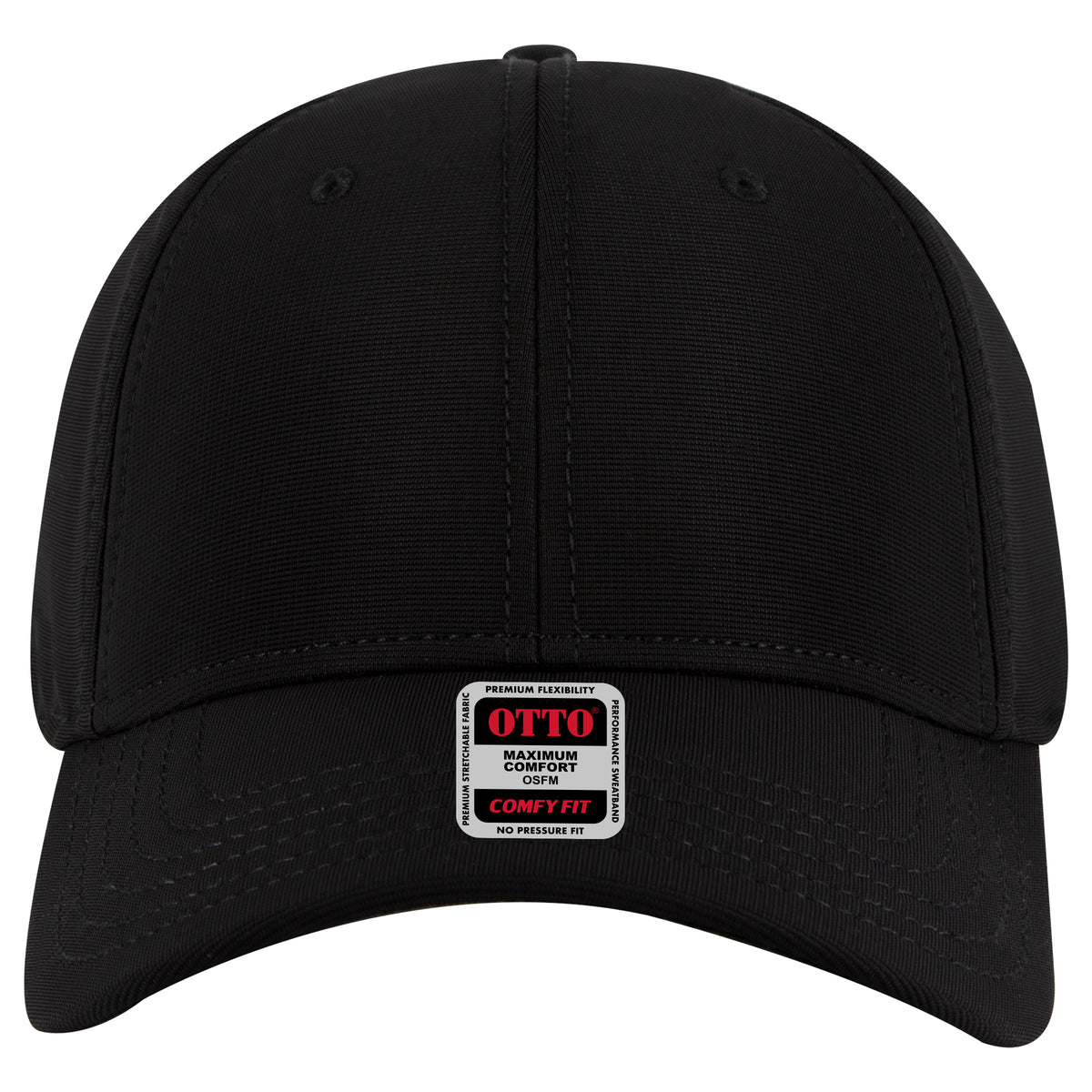 OTTO CAP "OTTO COMFY FIT" 6 Panel Low Profile Baseball Cap OTTO 19-1324 Otto Cap 003 - Black OSFM - Adult