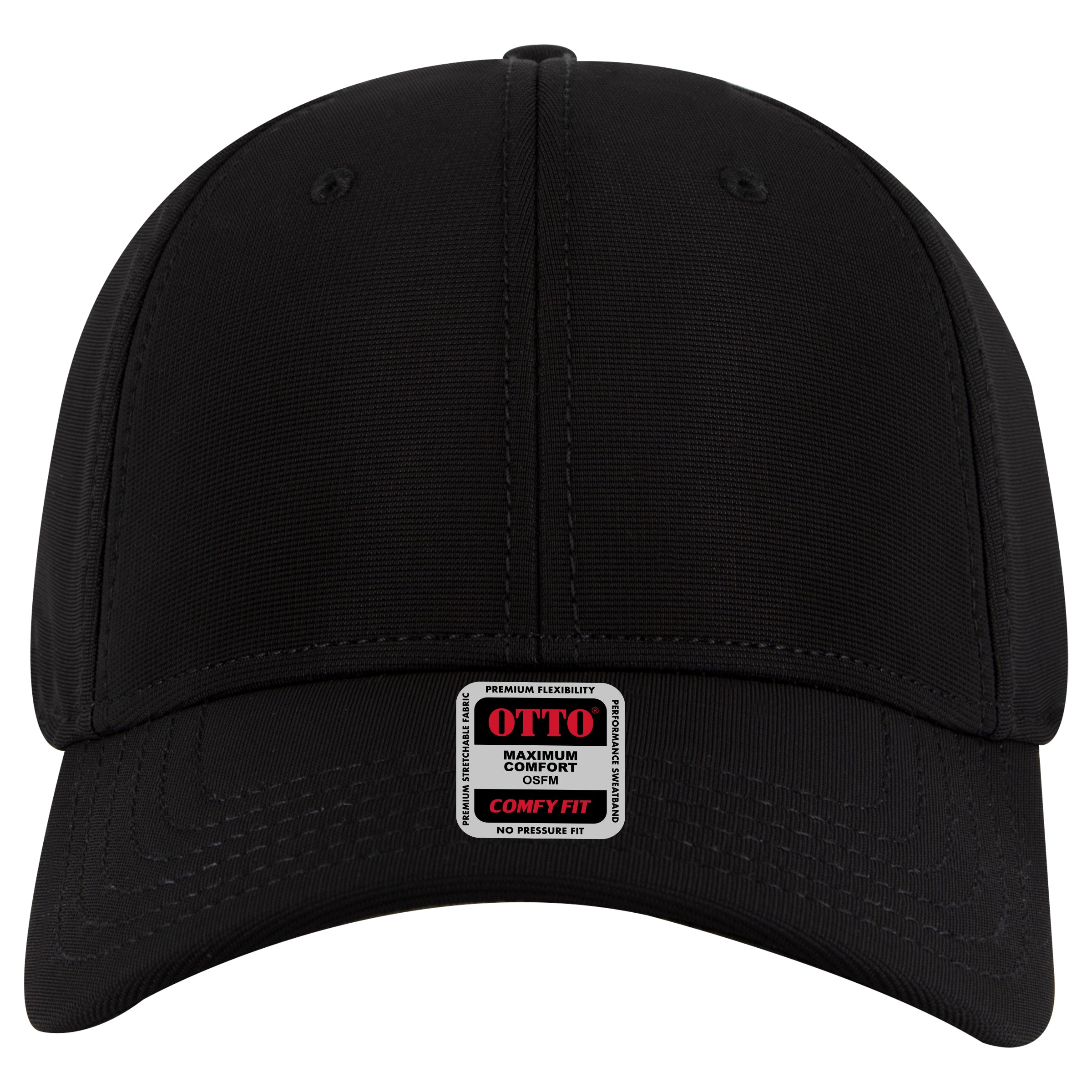 OTTO CAP "OTTO COMFY FIT" 6 Panel Low Profile Baseball Cap OTTO 19-1324 Otto Cap 003 - Black OSFM - Adult