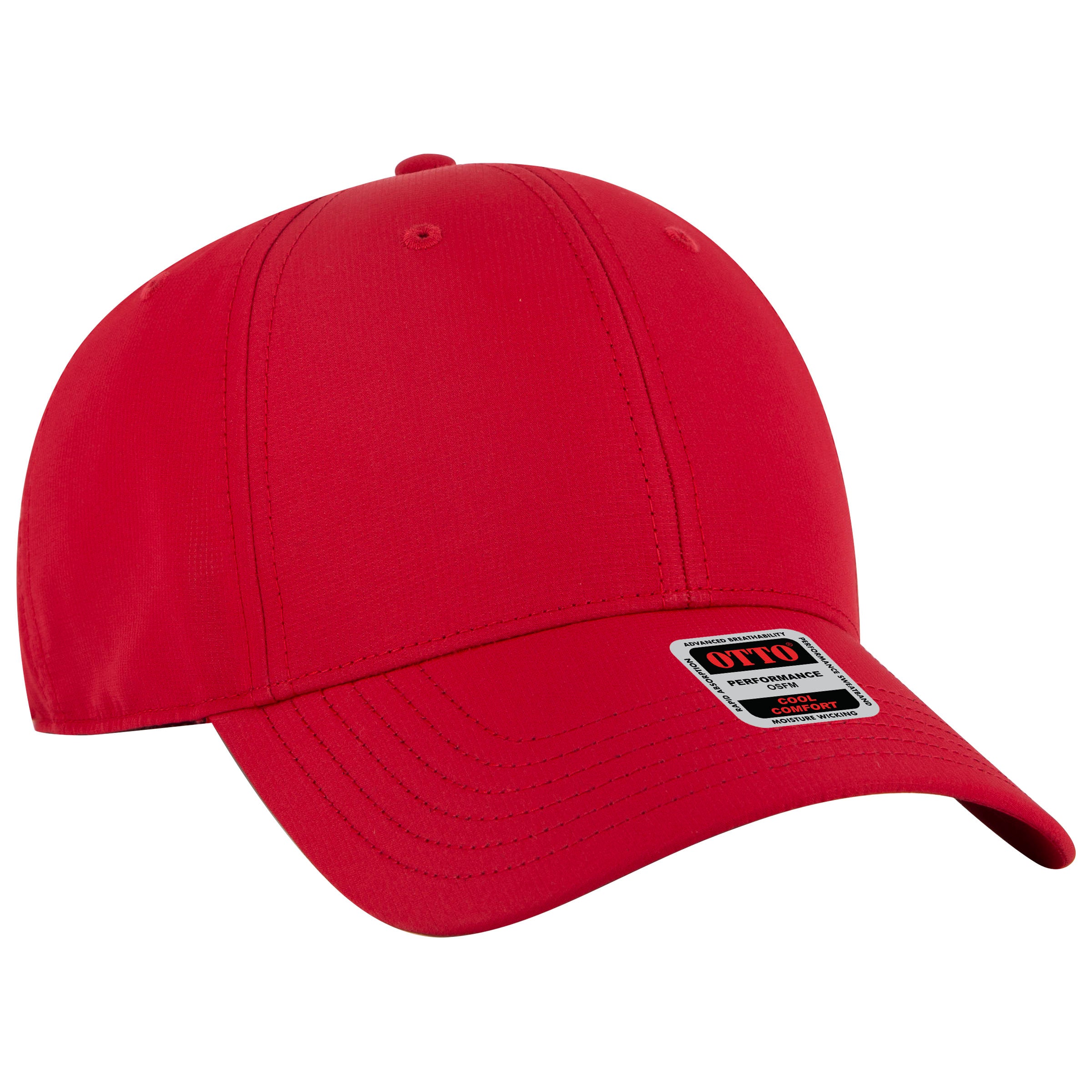 OTTO CAP 6 Panel Low Profile Style Baseball Cap OTTO 19-2 Otto Cap 002 - Red OSFM - Adult