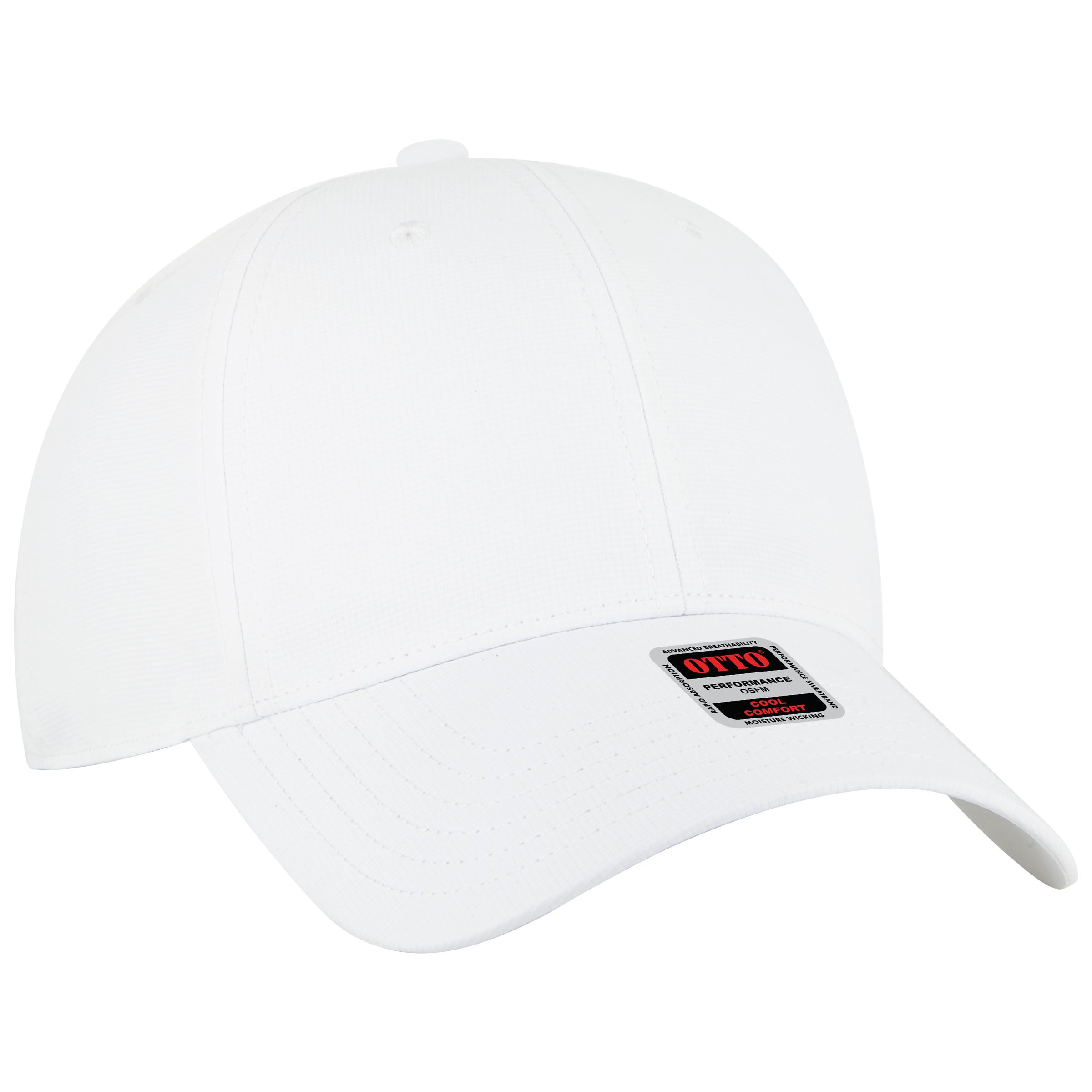 OTTO CAP 6 Panel Low Profile Style Baseball Cap OTTO 19-2 Otto Cap 016 - White OSFM - Adult