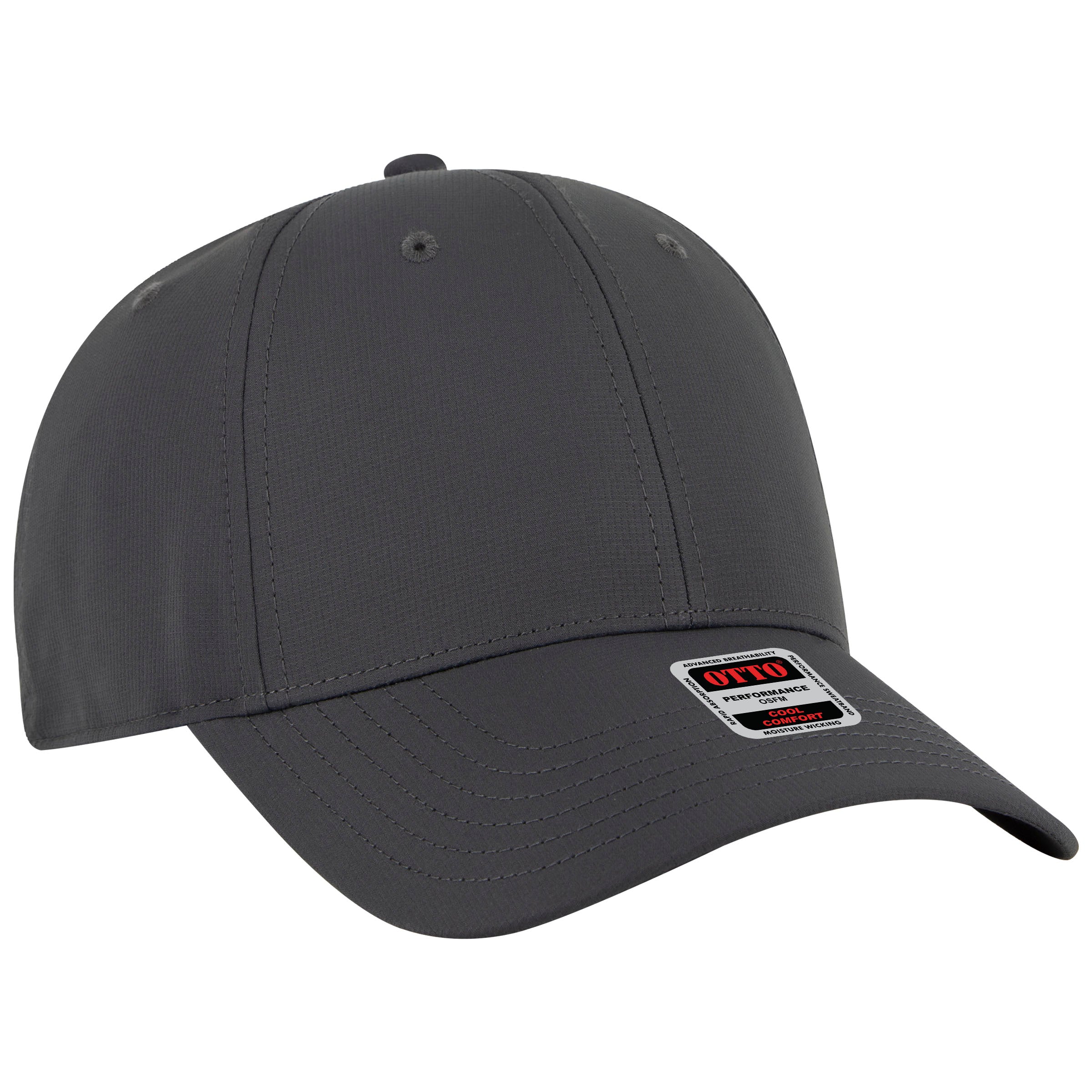 OTTO CAP 6 Panel Low Profile Style Baseball Cap OTTO 19-2 Otto Cap 025 - Char. Gray OSFM - Adult