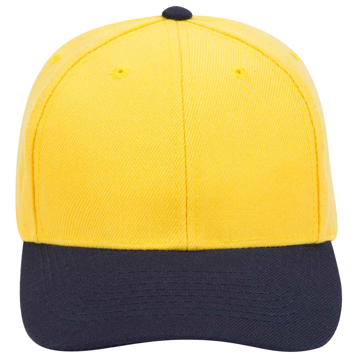 OTTO CAP 6 Panel Low Profile Baseball Cap OTTO 19-209 Otto Cap 0420 - Nvy/Yel OSFM - Adult