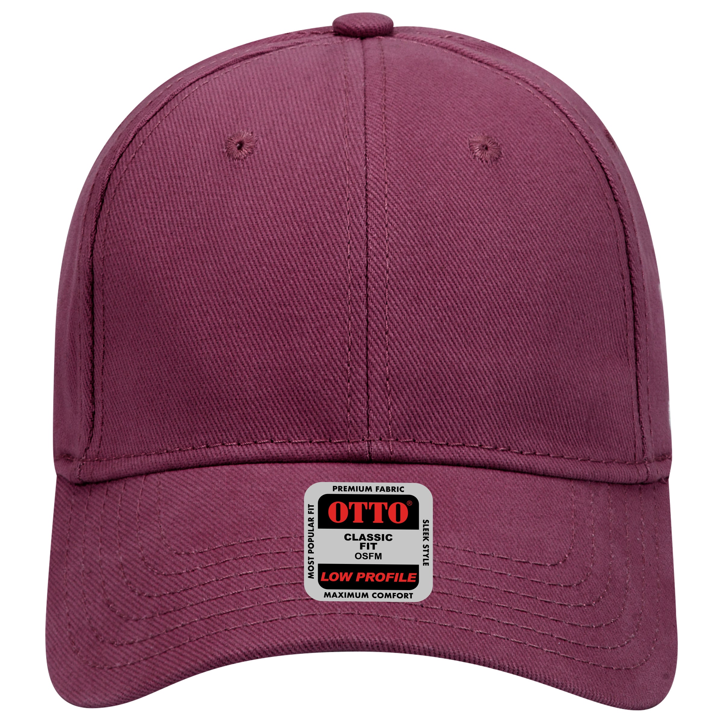 OTTO CAP 6 Panel Low Profile Baseball Cap OTTO 19-251 Otto Cap 010 - Maroon OSFM - Adult